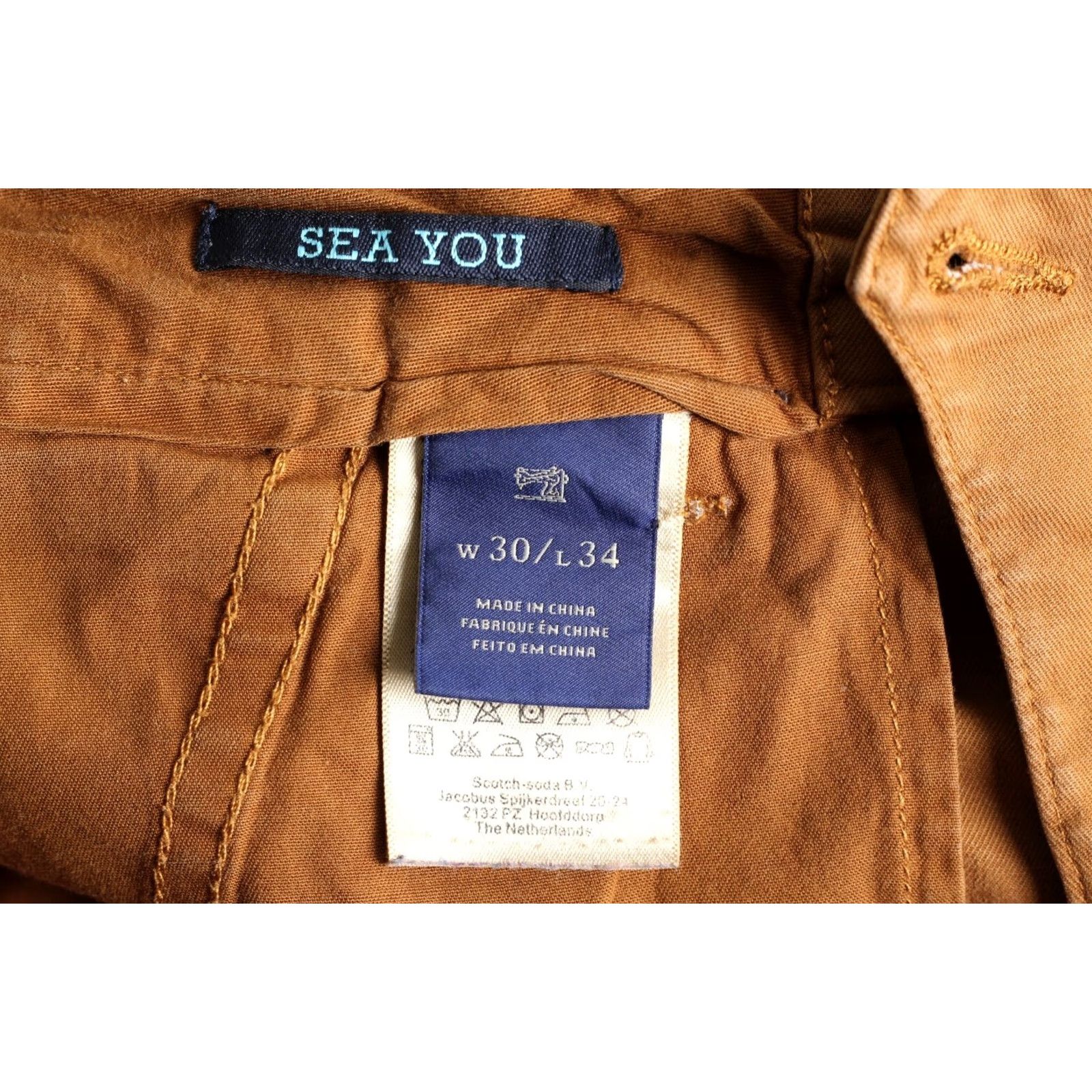 Scotch & Soda SCOTCH & SODA STUART Slim Fit Stretch Trousers Men 30/34 Brown Chino/Trousers DZ4342 Mens Size US 30 / EU 46 - 7 Thumbnail