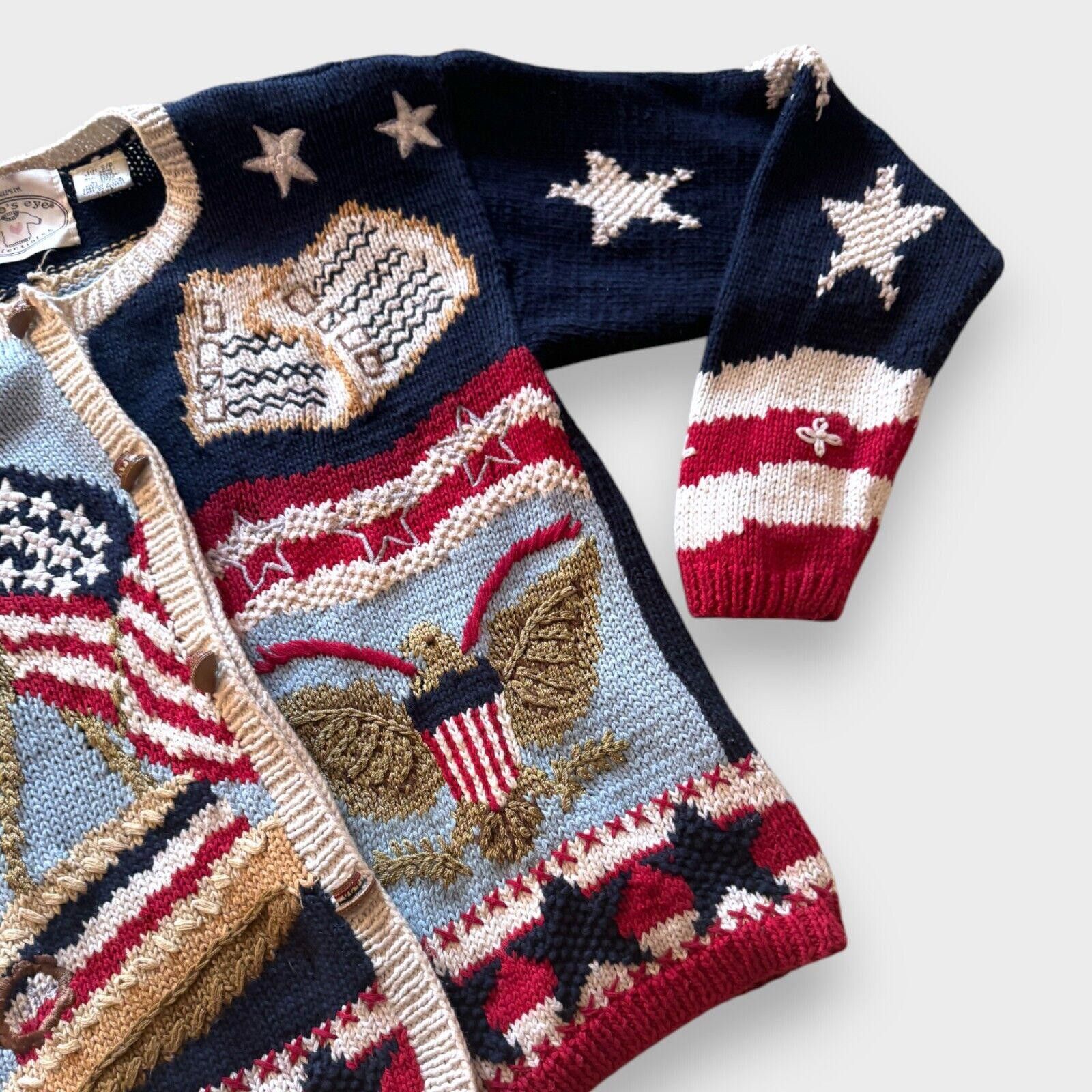 Other Vintage Eagle's Eye Collectibles Patriotic USA Vote Cardigan Size S / US 4 / IT 40 - 9 Thumbnail