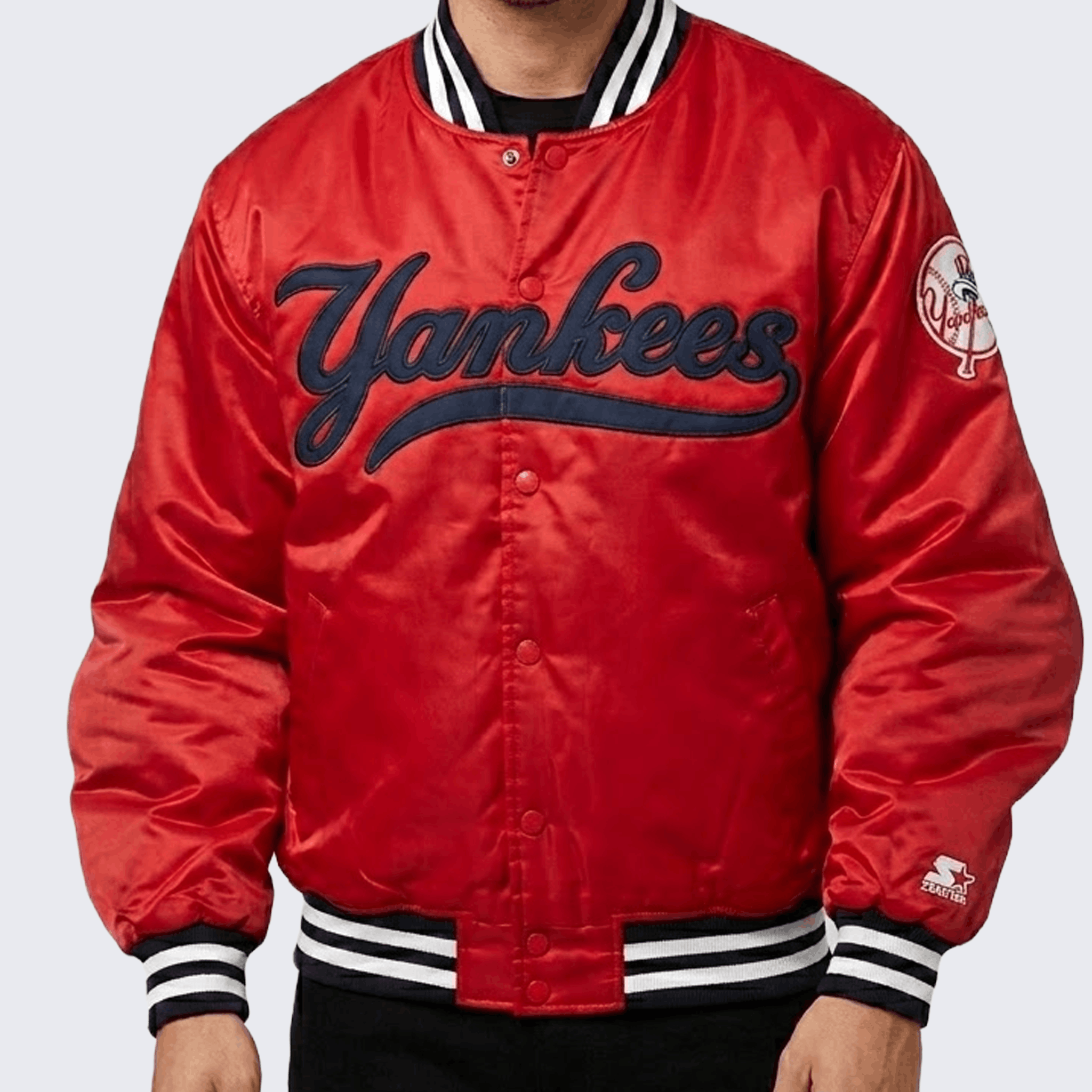 MLB New York Yankees Vintage 90s Starter Satin Bomber Jacket Size US XL / EU 56 / 4 - 4 Thumbnail