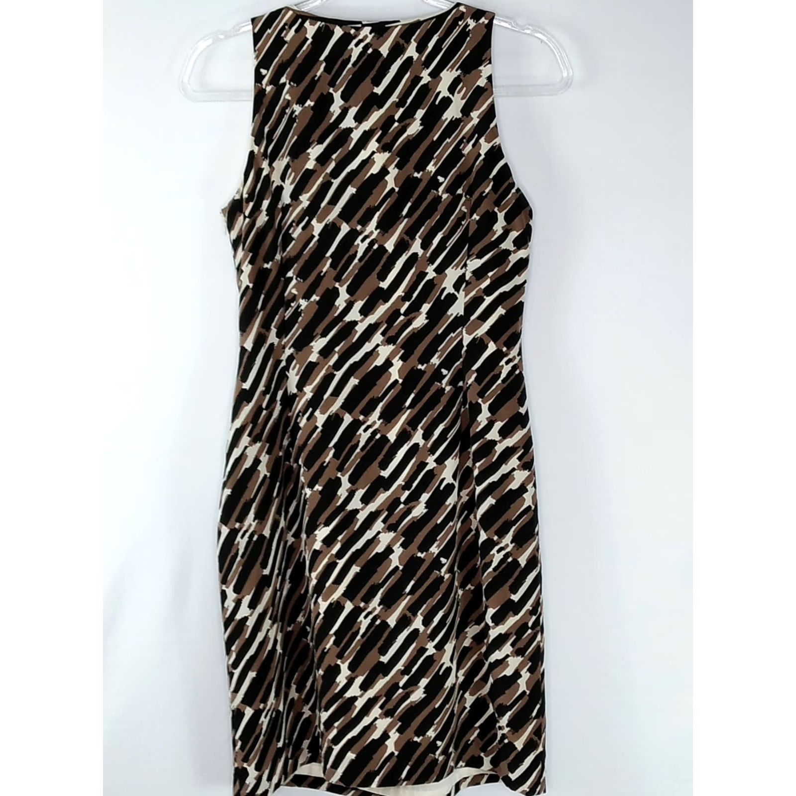 Ann Taylor Ann Taylor Womens Dress Size 6 Silk Sleeveless Dress Side Zip Lined Knee Length Multicolor Size M / US 6-8 / IT 42-44 - 4 Thumbnail
