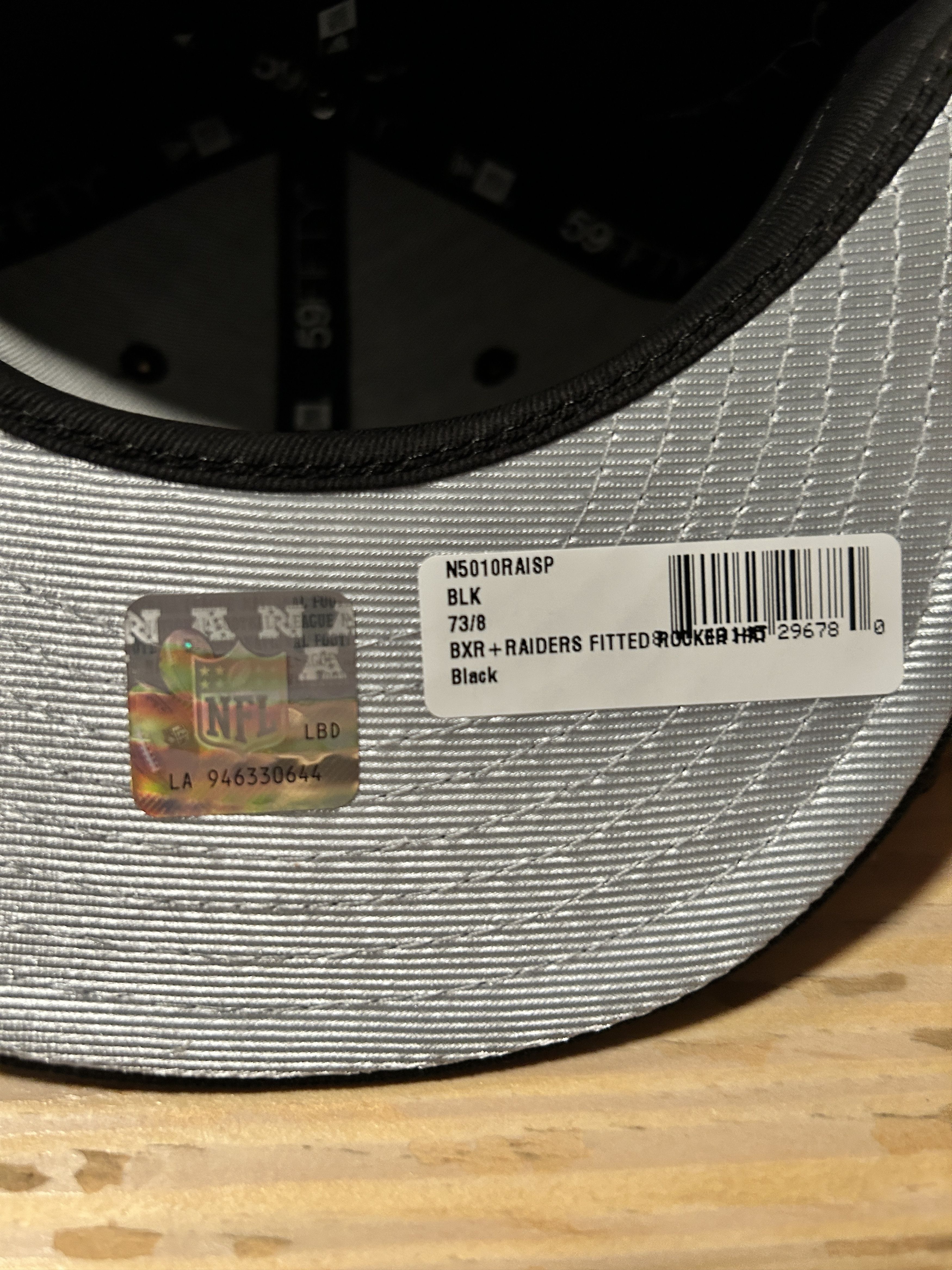 Born X Raised × NFL (7 3/8) BORN X RAISED + RAIDERS FITTED ROCKER HAT: BLACK Size ONE SIZE - 3 Thumbnail