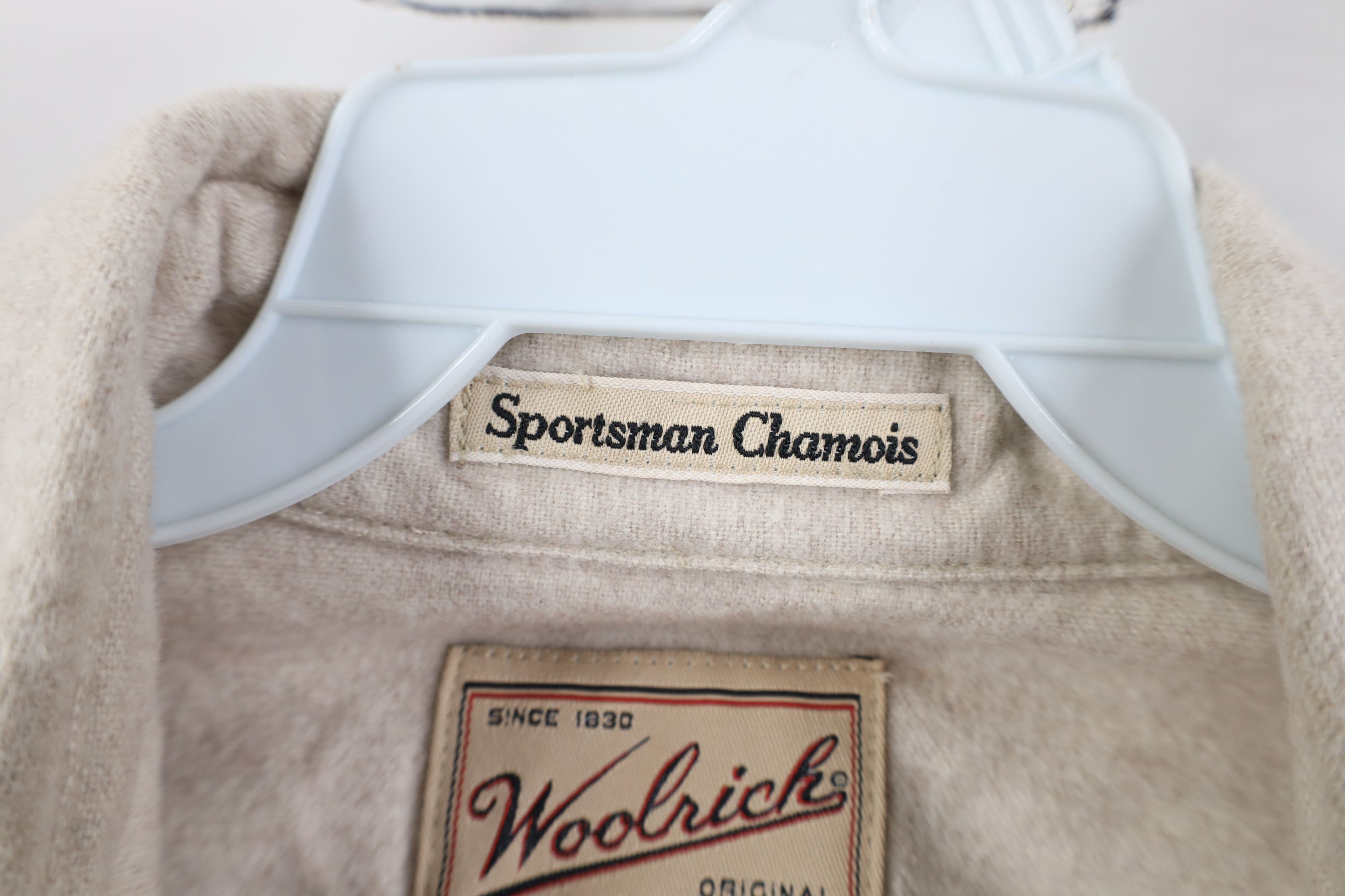 Woolrich Woolen Mills Vintage 90s Woolrich Chamois Cloth Button Down Shirt Beige Size US M / EU 48-50 / 2 - 7 Thumbnail