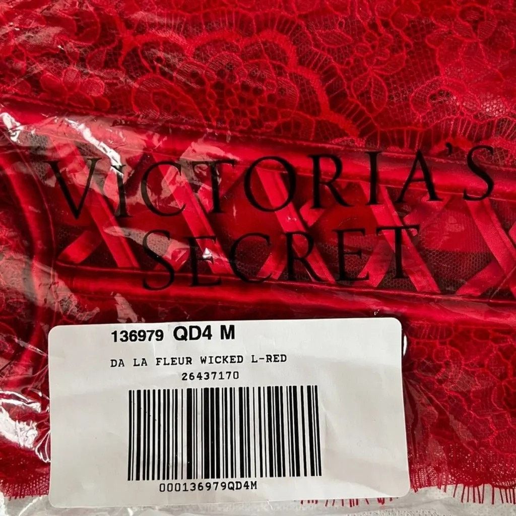Victoria's Secret Victoria's Secret Red Lightly Lined Lace Corset Top, M Size ONE SIZE - 10 Thumbnail