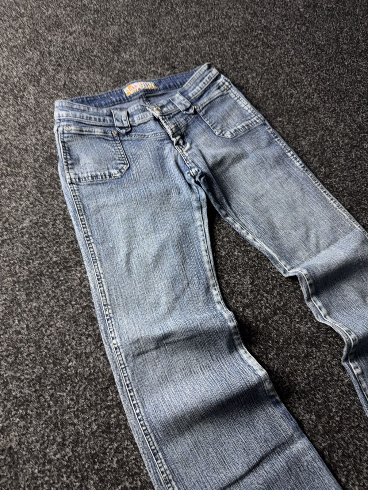 Japanese Brand × Vintage Vintage 90s Low Waist Flare Jeans Y2K Japanese Vibe Size 29" - 4 Thumbnail
