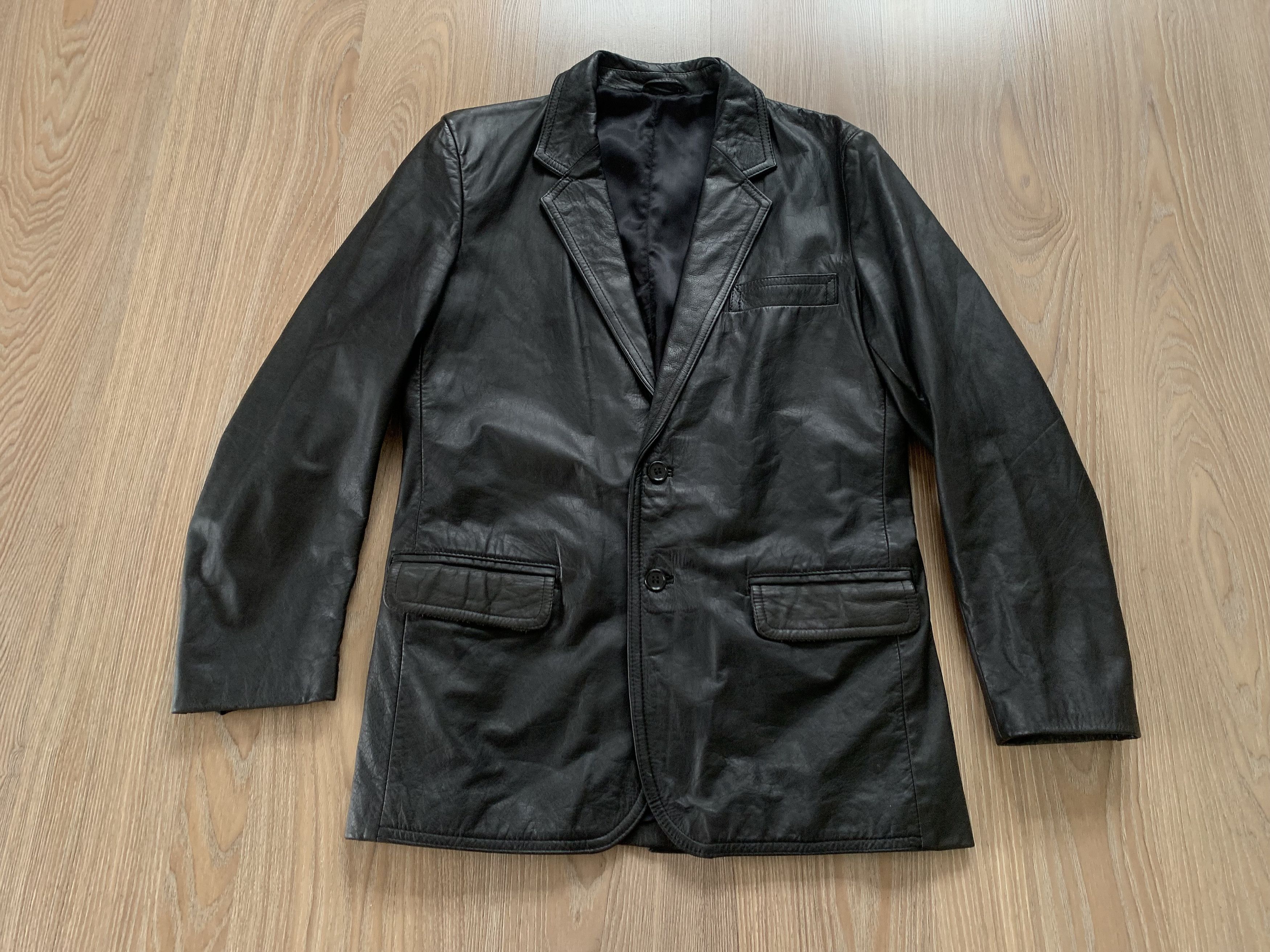 Other Vintage Black Real Leather Jacket Size US M / EU 48-50 / 2 - 2 Thumbnail