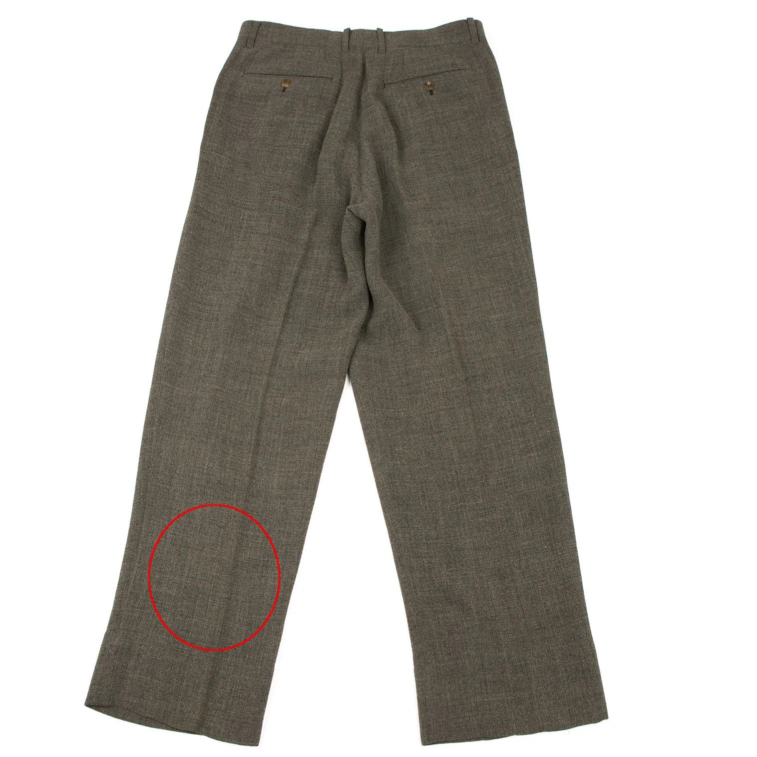 Issey Miyake Wool Rayon Two-Tuck Pants in Brown, Size XXL Size US 38 / EU 54 - 9 Thumbnail