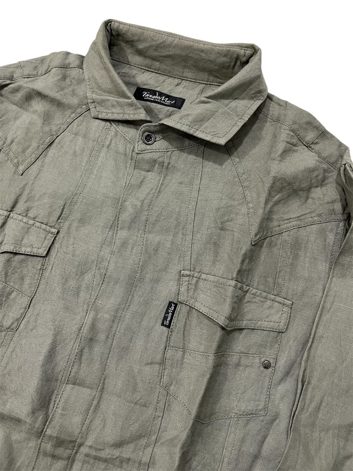 Tornado Mart Tornado Mart Western Linen Button ups Shirt Size US L / EU 52-54 / 3 - 3 Thumbnail