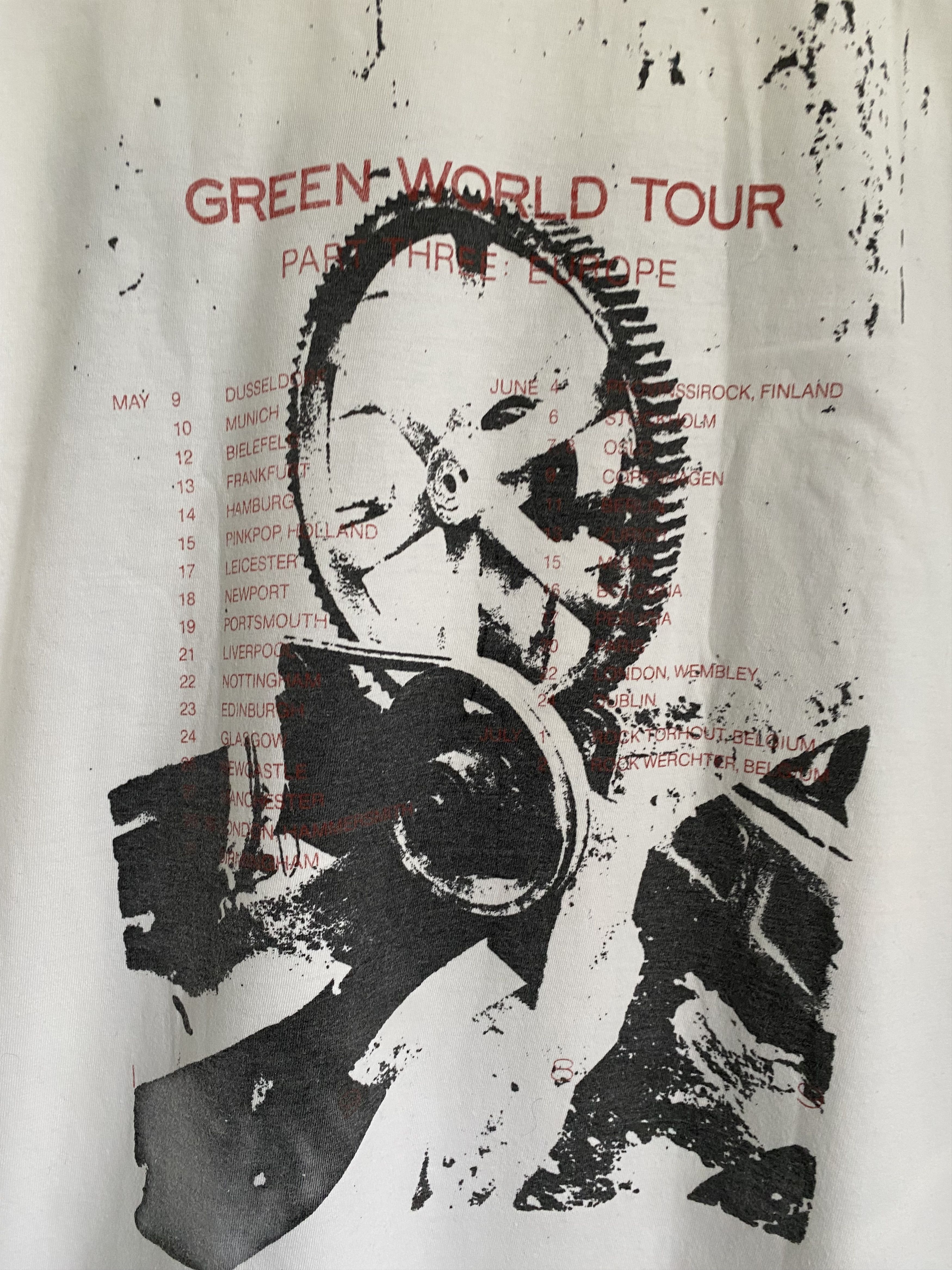 Band Tees × Vintage Vintage 80s R.E.M. Green World tour 1989 t-shirt Size US XL / EU 56 / 4 - 3 Thumbnail