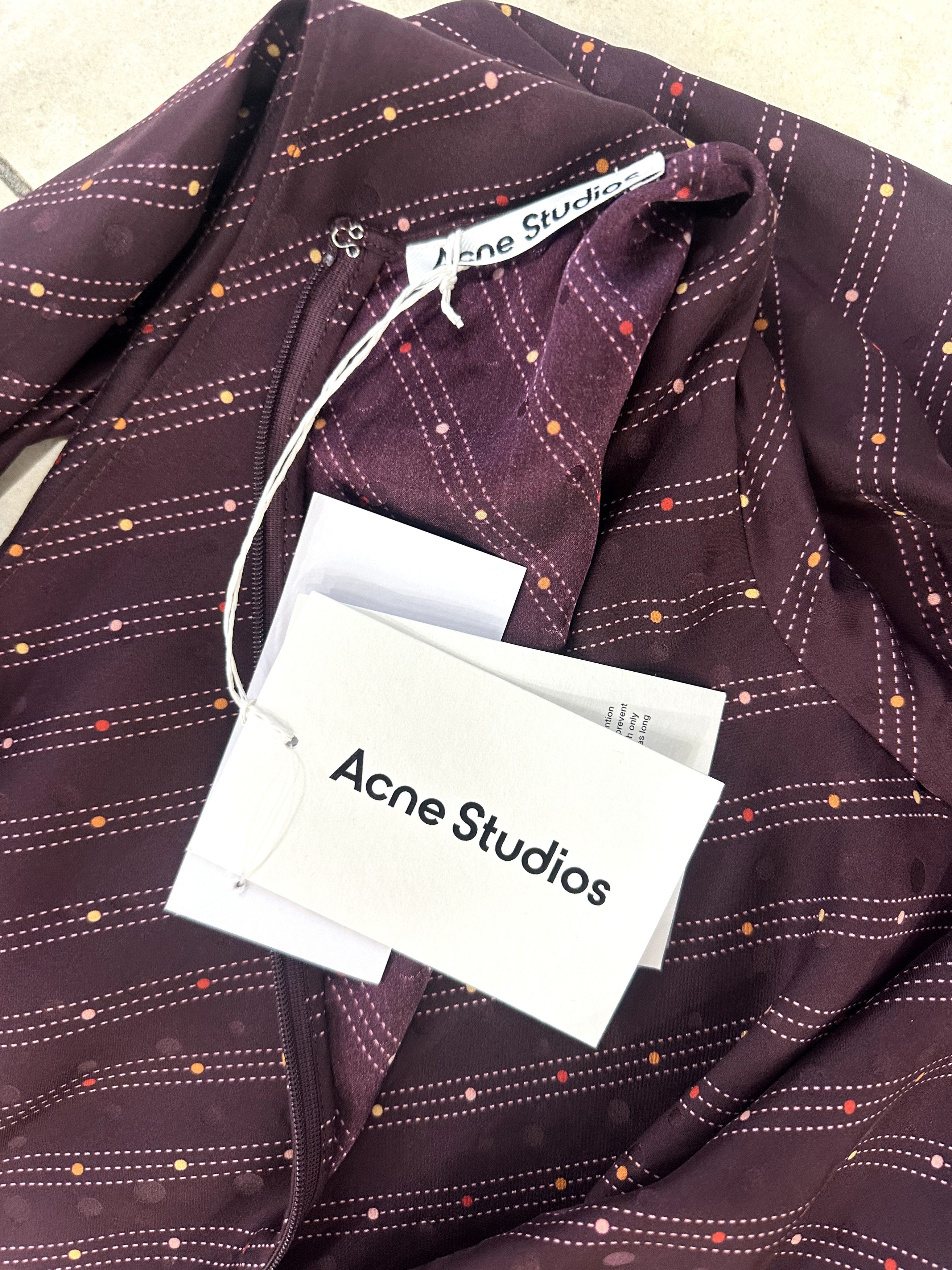 Acne Studios Acne Studios Asymmetric Silk Midi Dress Size XS / US 0-2 / IT 36-38 - 4 Thumbnail