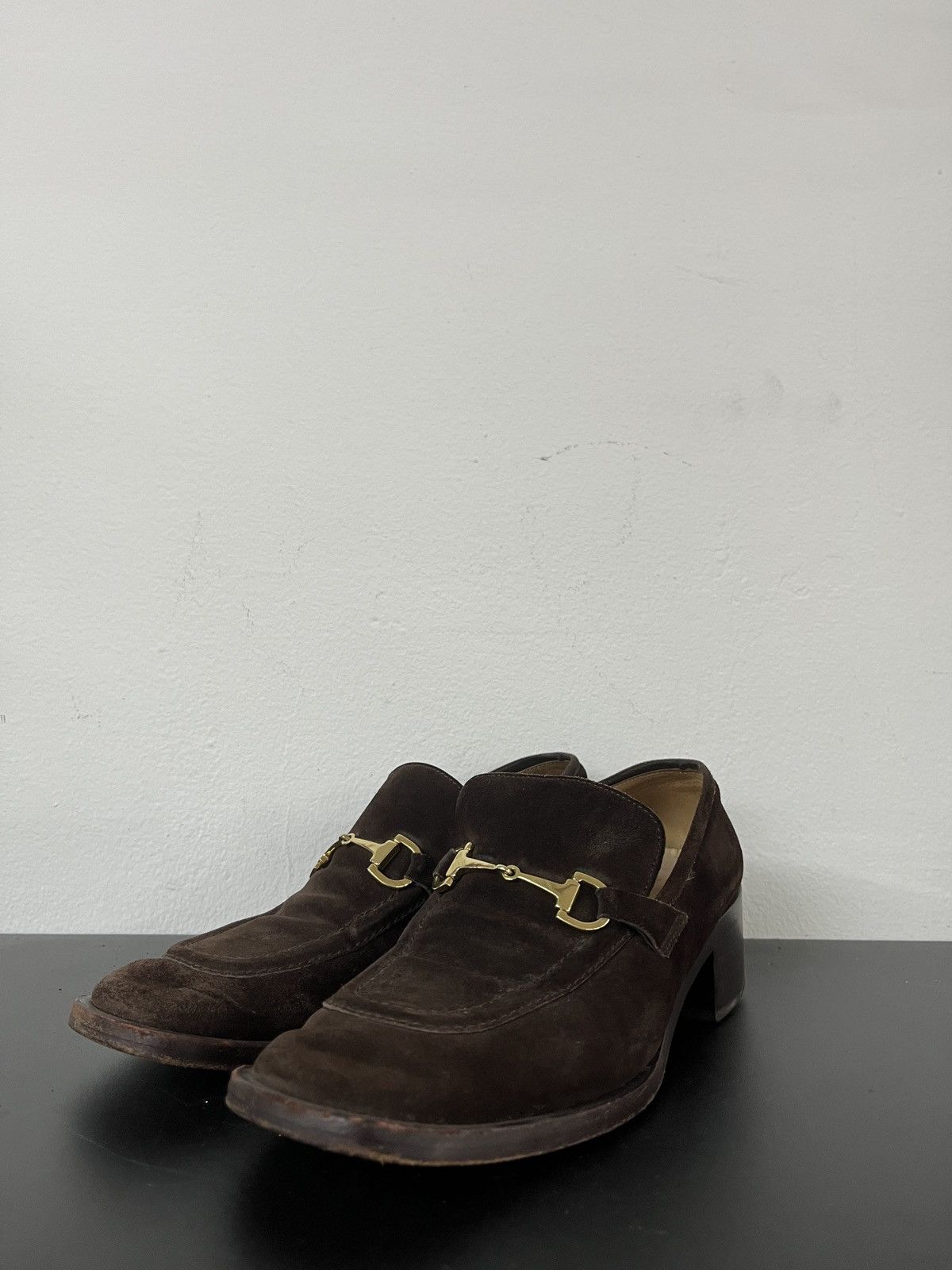 Gucci Vintage Gucci Tom Ford Era Horsebit Suede Leather Loafers Size US 7 / IT 37 - 16 Thumbnail
