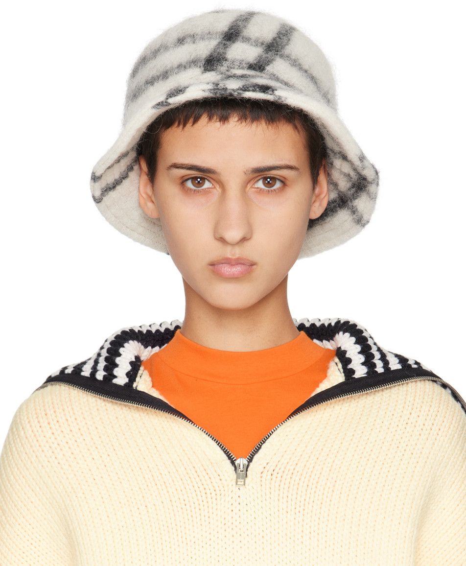 Marni o1y0225 Size : S / Cap / Hat in White/Black Size ONE SIZE - 1 Thumbnail