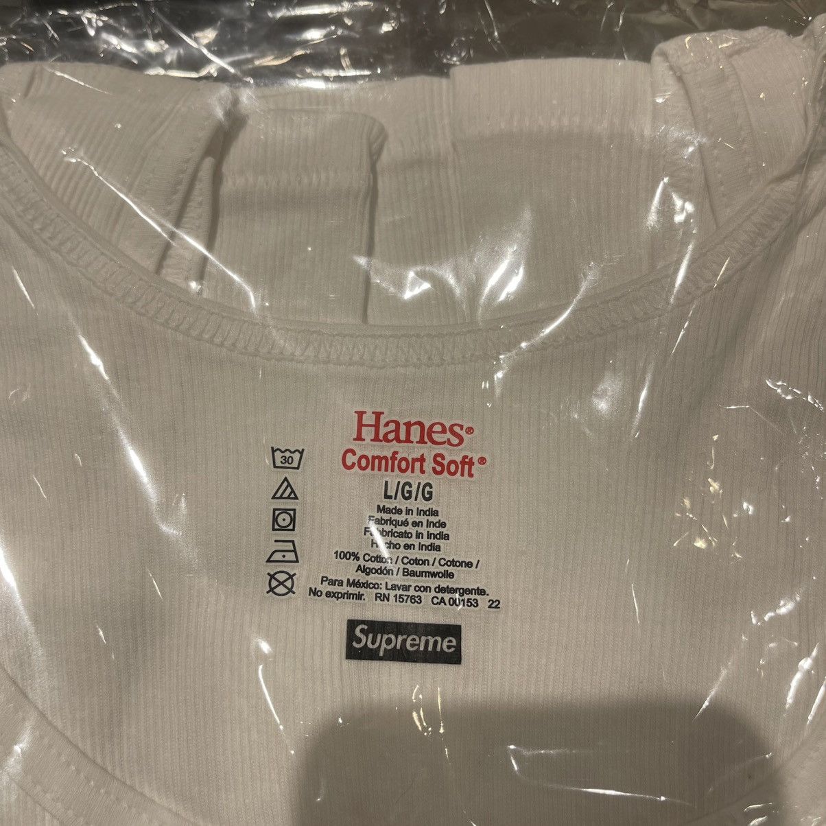 Hanes × Supreme Supreme Hanes Tagless Tank Top White Size US L / EU 52-54 / 3 - 4 Thumbnail