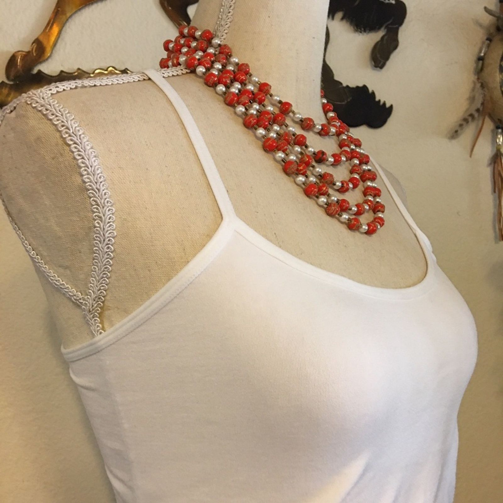 Vintage Vintage multi strand sparkle painted bead necklace Size ONE SIZE - 2 Thumbnail