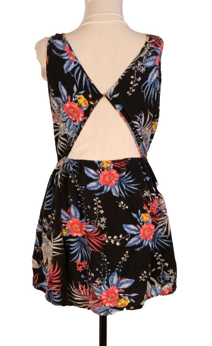 Designer Evolve Designs Size Small Midi Dress Blue Tropical Stretch Size S / US 4 / IT 40 - 3 Thumbnail