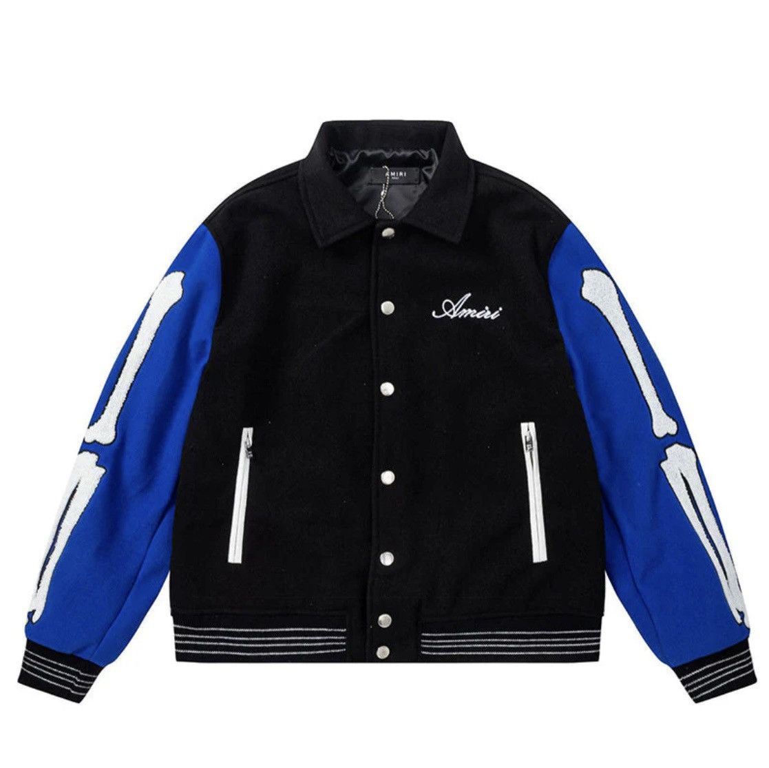 Amiri AMIRI Bone Embroidered Baseball Jacket Size US M / EU 48-50 / 2 - 3 Thumbnail