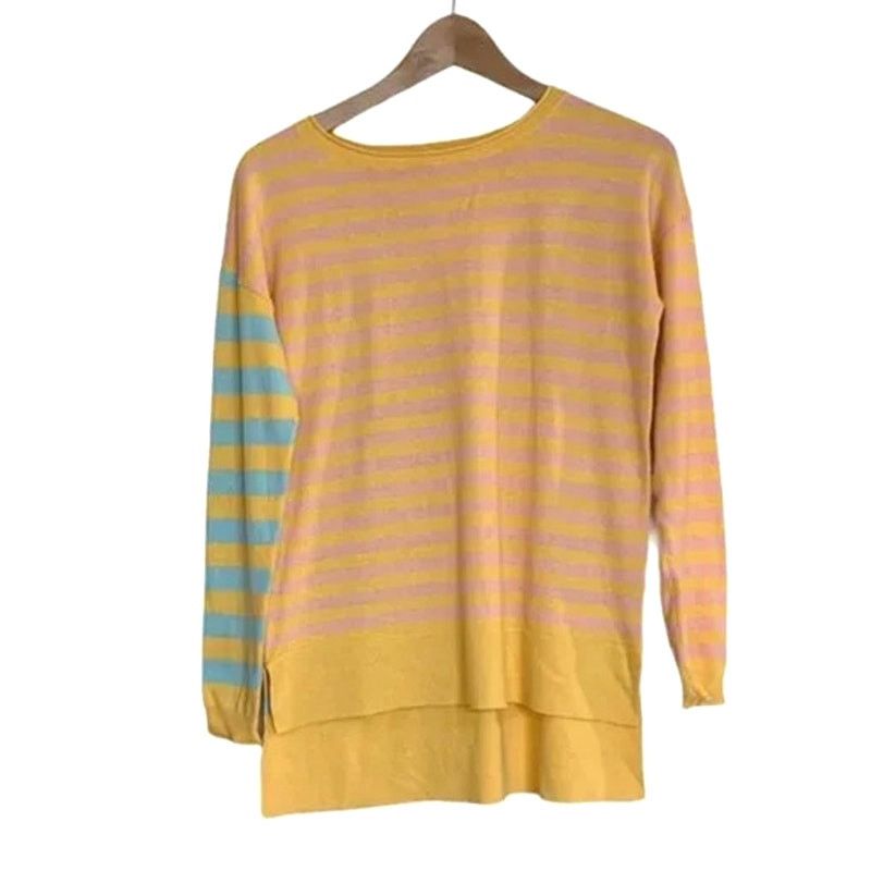 Sundry Sundance Women Striped Cotton Pullover Sweater Size S Preppy Size S / US 4 / IT 40 - 1 Thumbnail