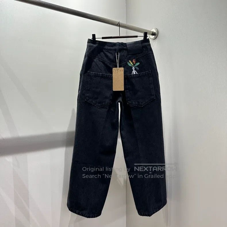 Loewe Loewe Slogan leather patch embroidered denim Size 42" / US 20 - 1 Thumbnail