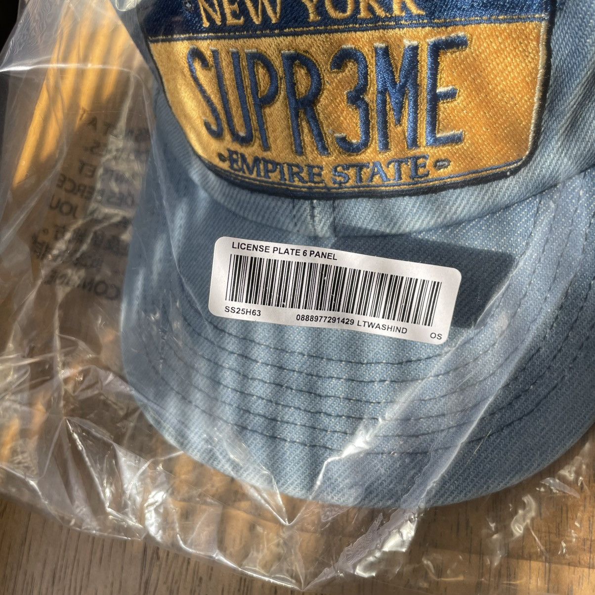Supreme License Plate 6-Panel Size ONE SIZE - 5 Thumbnail