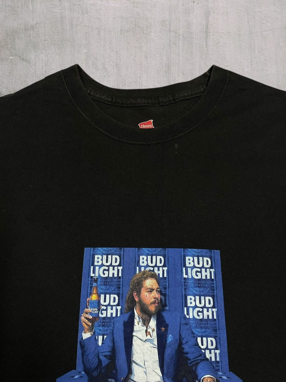Rap Tees Post Malone x Bud Light Rapper Potrait Tee Summer Men Tshirt Size US L / EU 52-54 / 3 - 2 Thumbnail