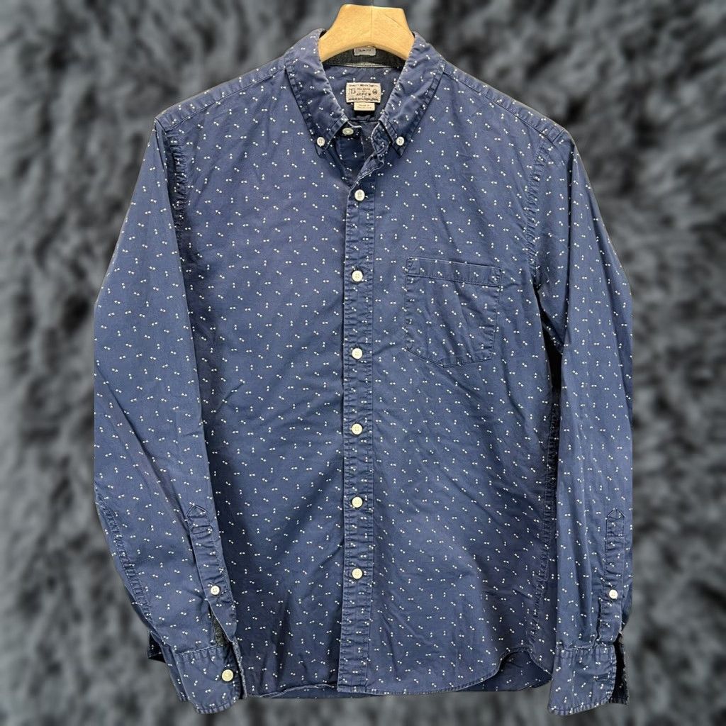 J.Crew VINTAGE J. Crew Button Down Collared Shirt Medium Slim Fit Mens Blue Cotton Size US M / EU 48-50 / 2 - 1 Thumbnail