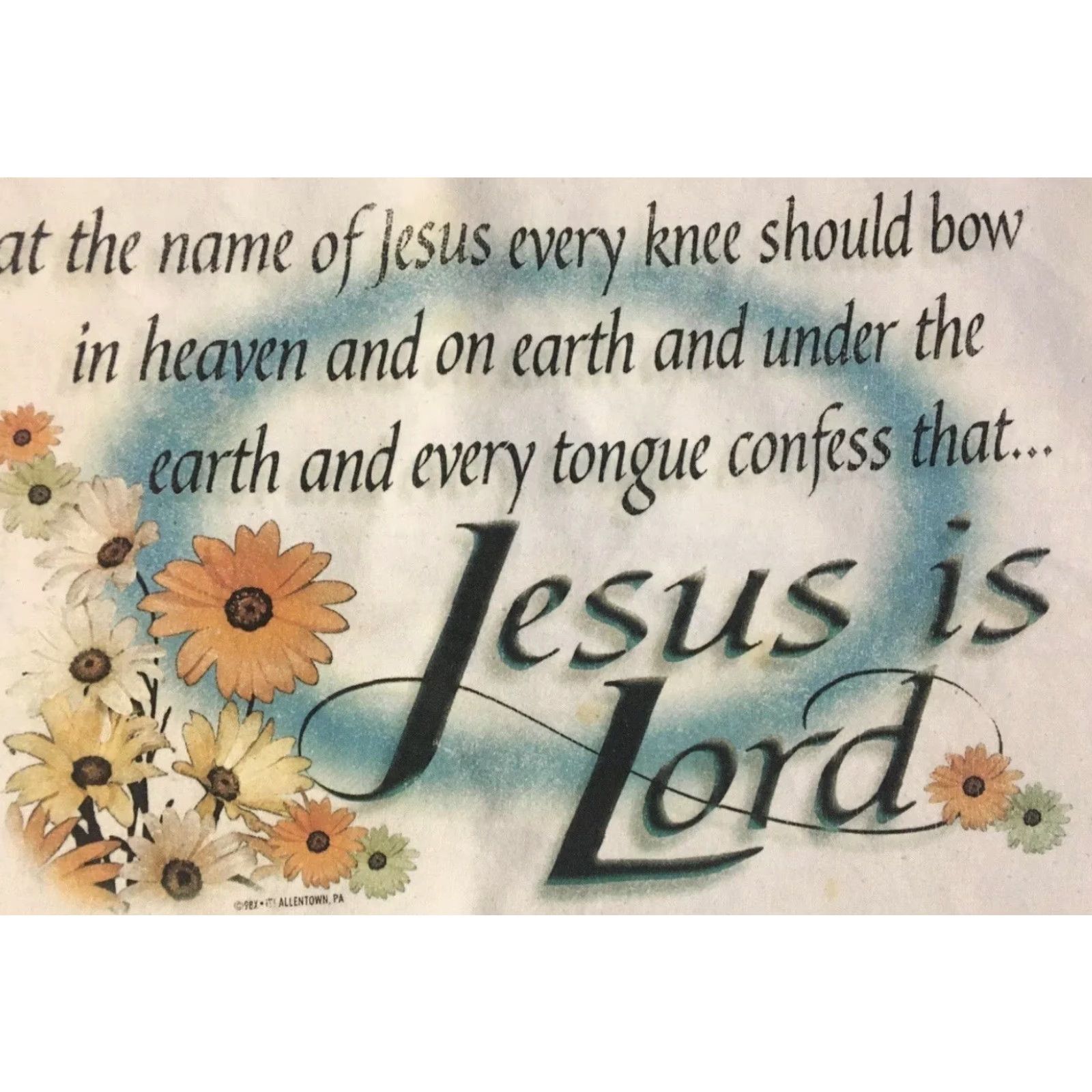 Jerzees VINTAGE Jesus Is Lord 90s Faded Distressed Sweatshirt XXL White Men Pullover Sweatshirt Grunge Christian 2XL Size US XXL / EU 58 / 5 - 2 Thumbnail