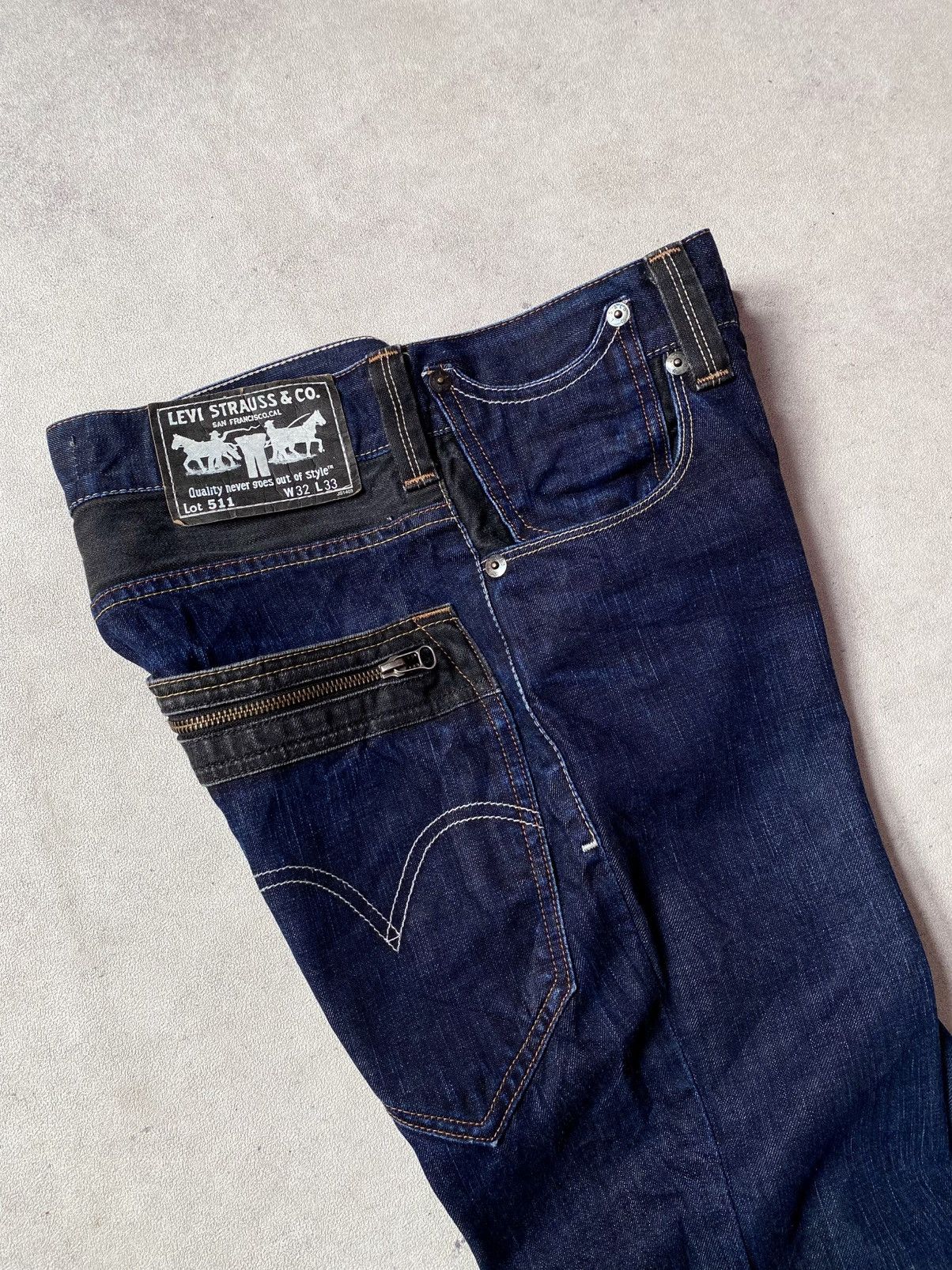 Levi's Vintage 00s Levis 511 Japan Zip Pocket Indigo Denim Size US 32 / EU 48 - 10 Thumbnail