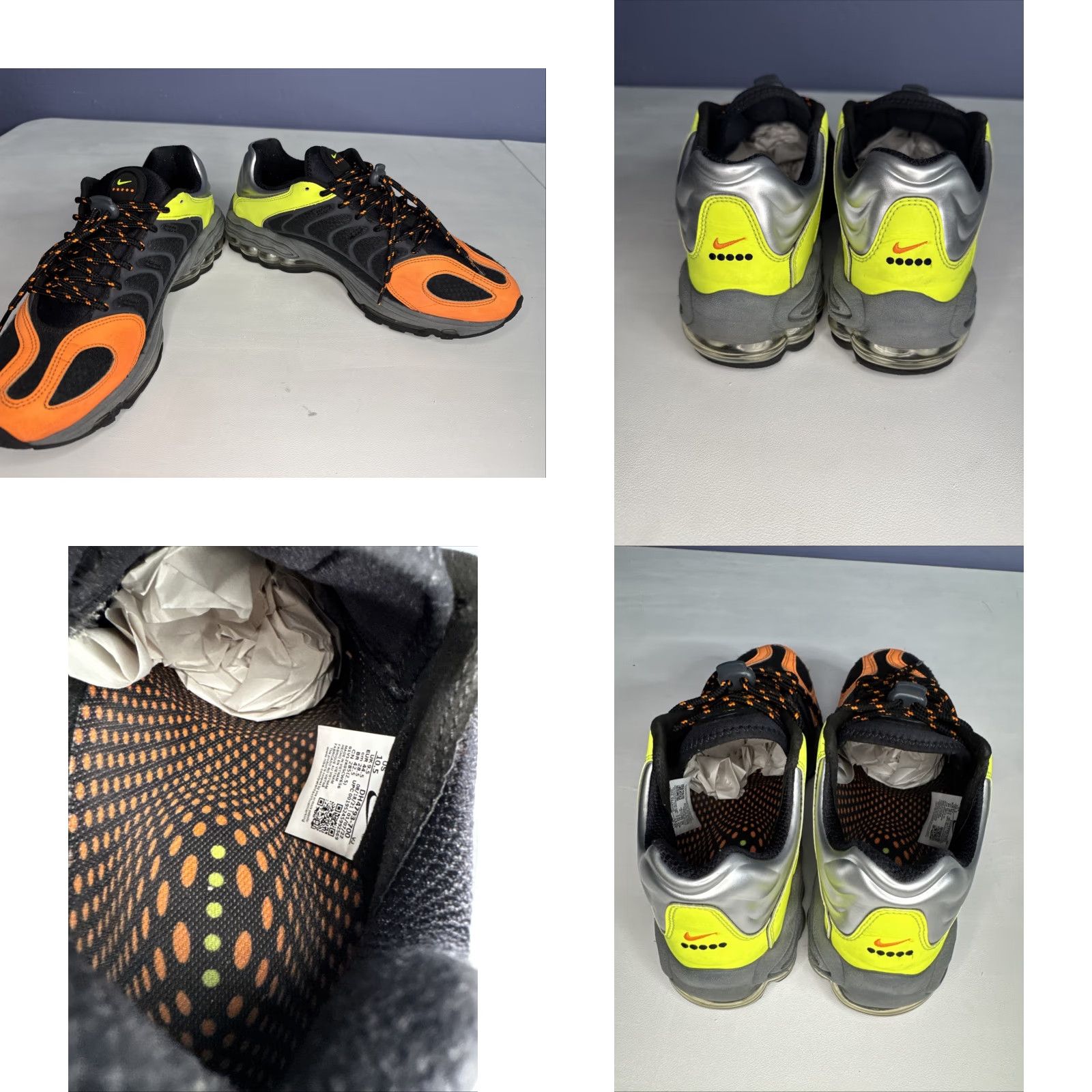 Nike Nike Air Tuned Max Sneaker Men sz 10.5 Black Total Orange Volt Neon 95 97 Green 10.5 Size US 11 / EU 44 - 8 Thumbnail