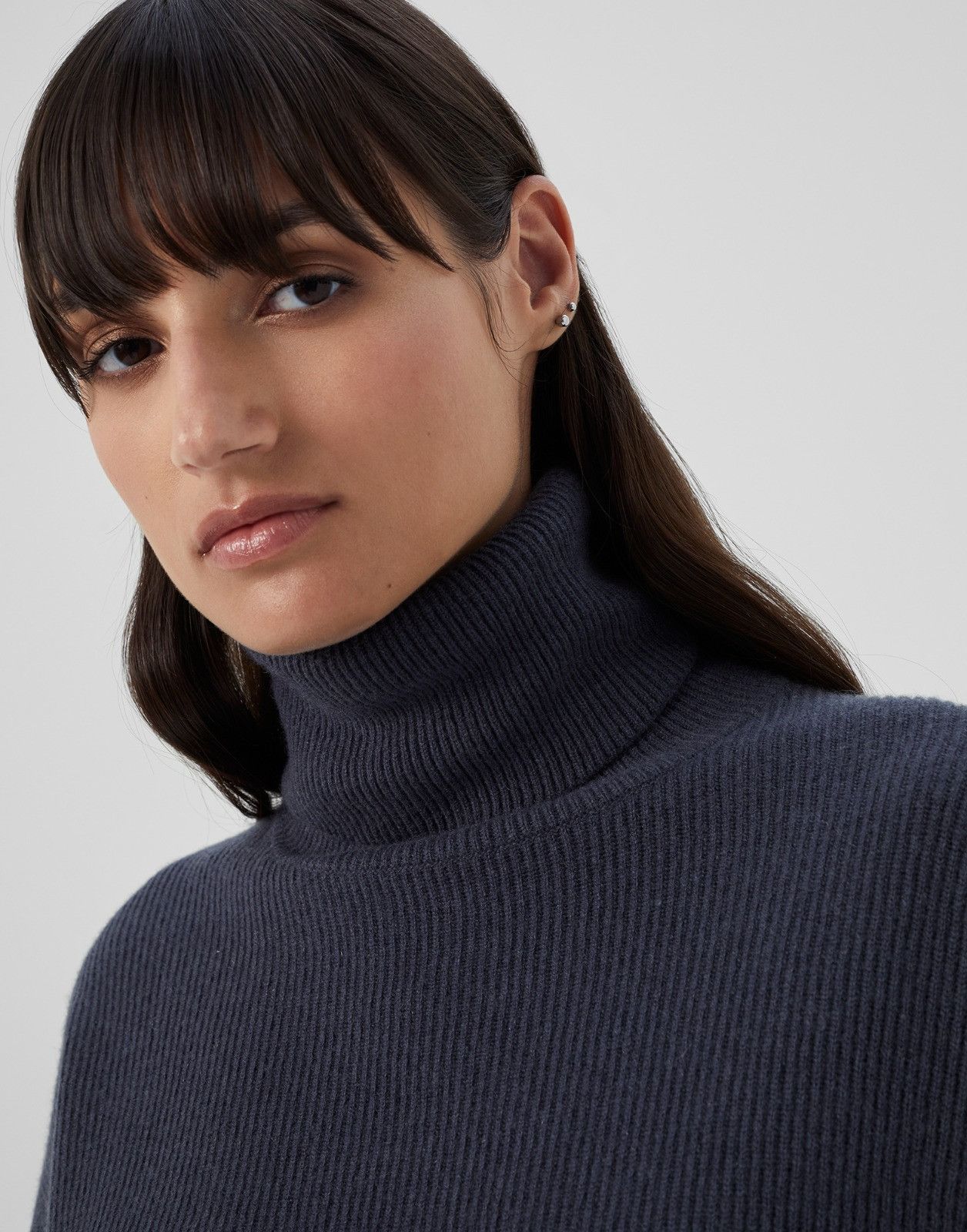 Brunello Cucinelli o1la1rc1a0225 Turtleneck Sweater in Blue Size M / US 6-8 / IT 42-44 - 3 Thumbnail