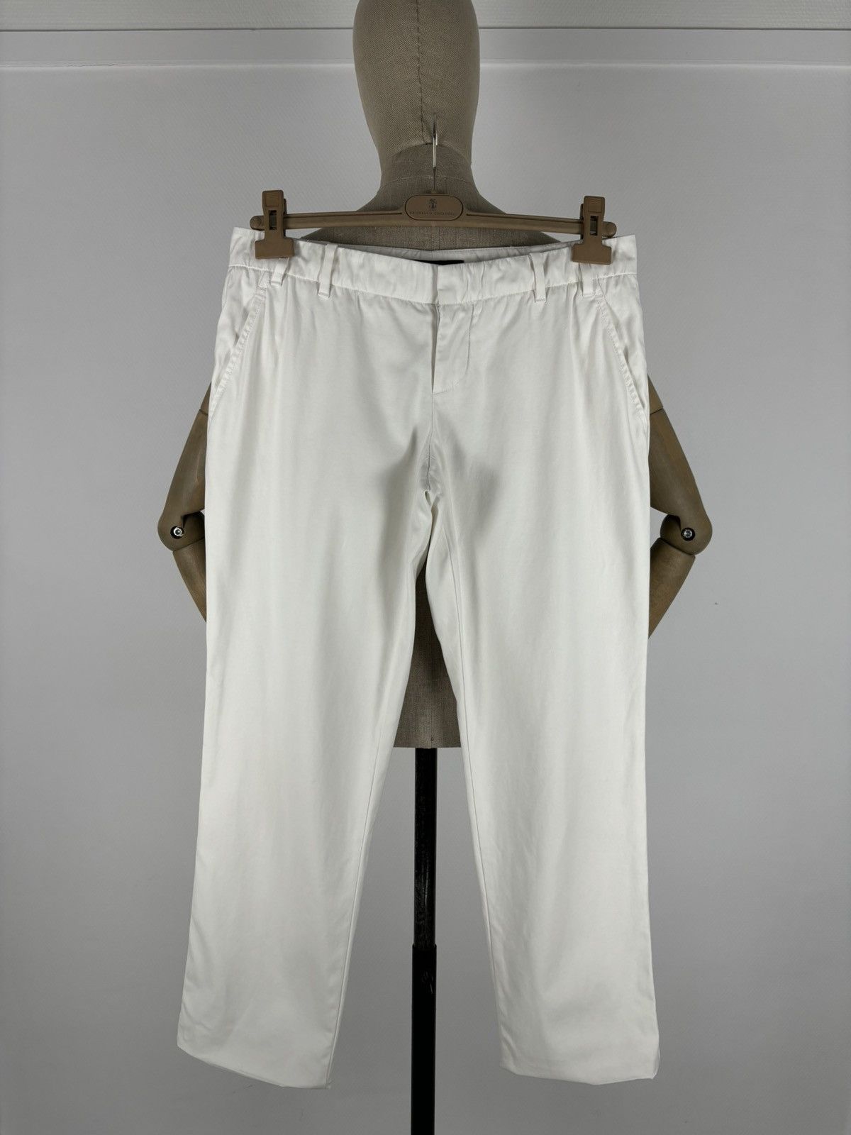 Gucci Rare Y2K TOM FORD Era Archive ITALY Off-White Straight Zip Pocket Pants Trousers Size 27" / US 4 / IT 40 - 2 Thumbnail