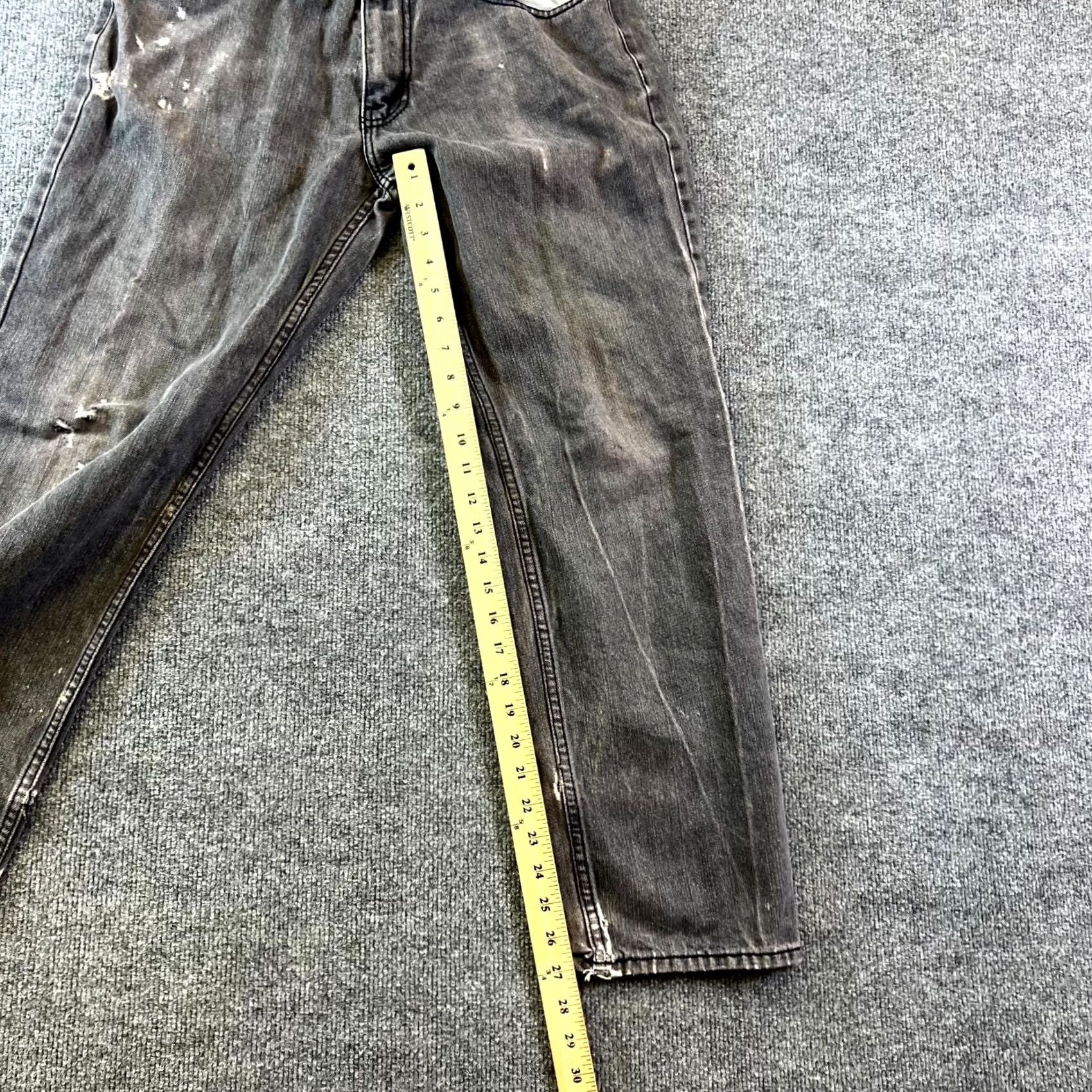 Akademiks Akademiks Jeans Mens 32/32 Gray Denim Distressed Straight Leg Retro Shirt? Size US 32 / EU 48 - 4 Thumbnail