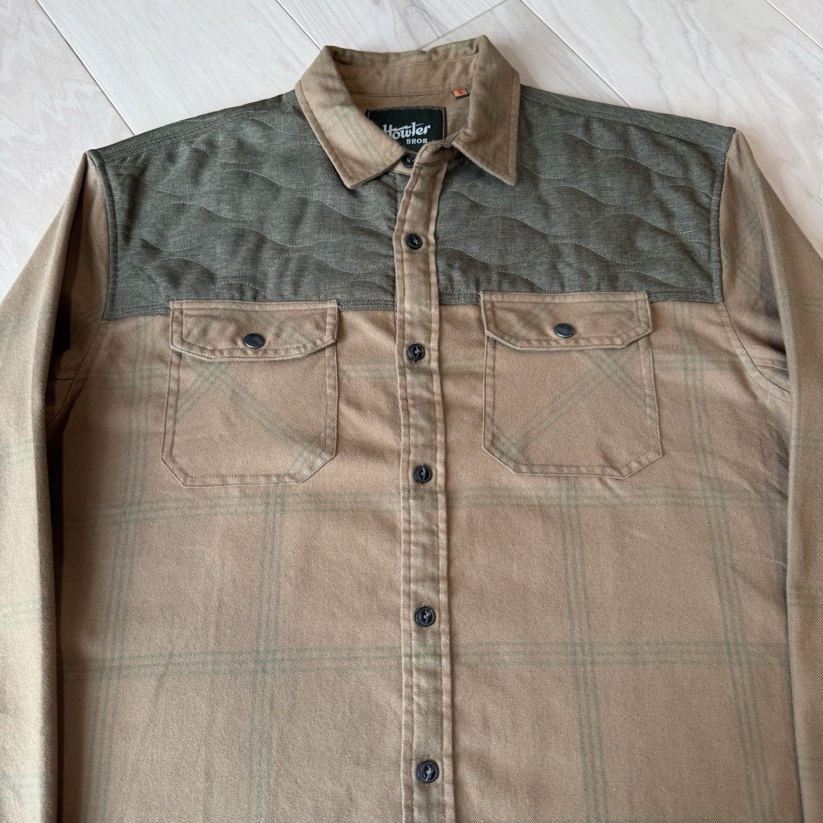 Howler Brothers Howler Brothers Quintana Quilted Flannel Shirt Large Brown Size US L / EU 52-54 / 3 - 3 Thumbnail