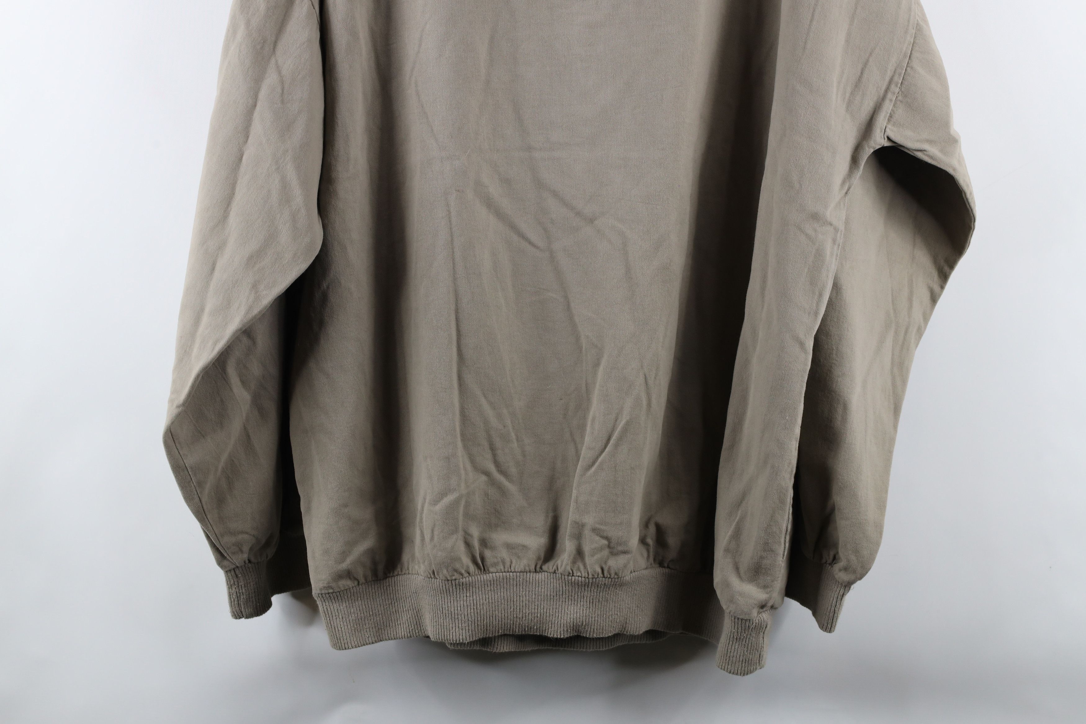 Vintage Vintage 90s Streetwear Cotton Twill Pullover Jacket Beige Size US L / EU 52-54 / 3 - 10 Thumbnail