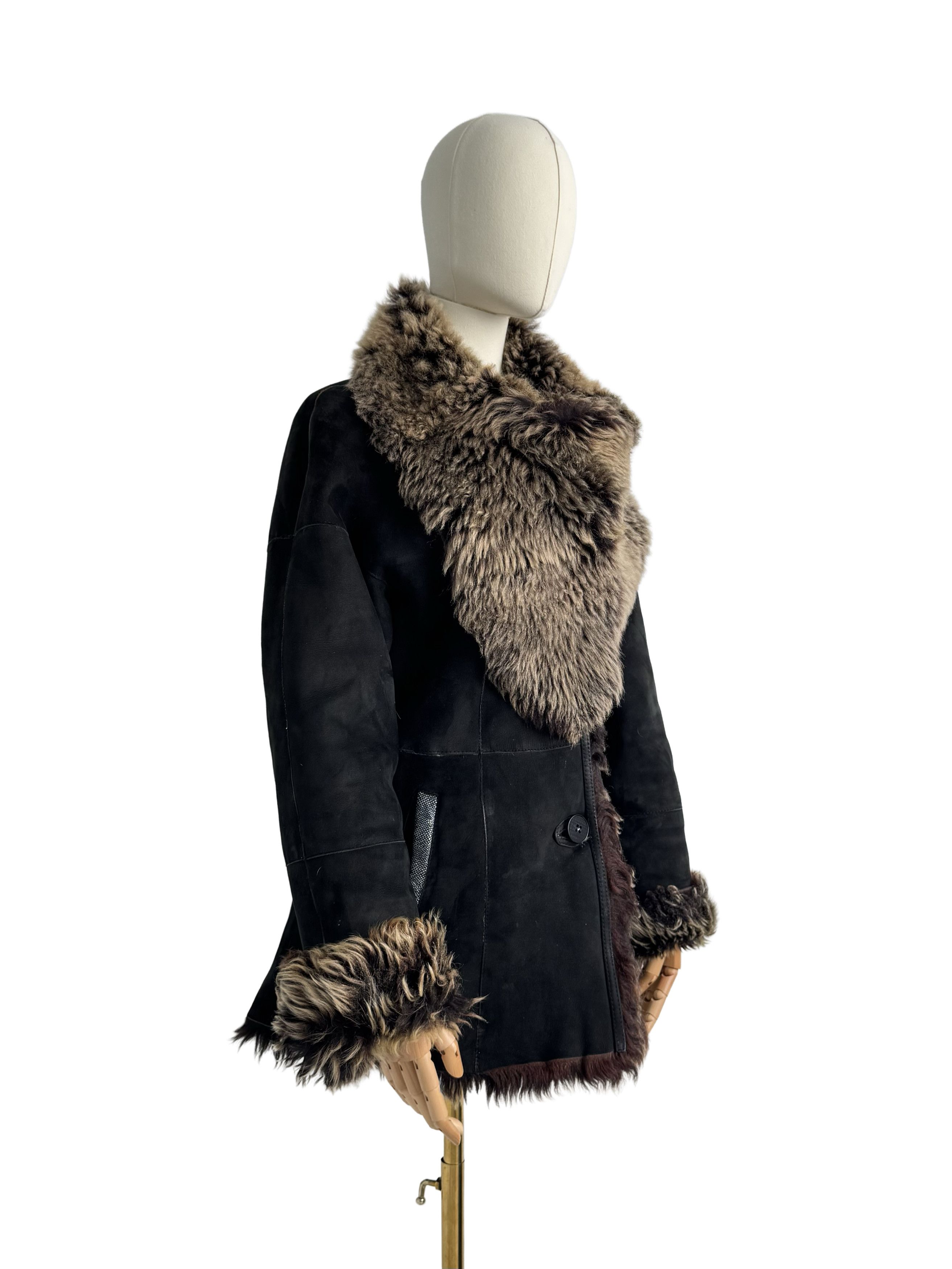 Vintage Vintage Genuine Leather Jacket With Asymmetry Neck Size M / US 6-8 / IT 42-44 - 1 Thumbnail