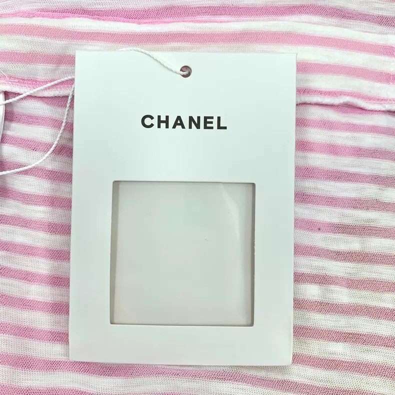 Chanel Chanel Cruise Series Light Pink Vertical Striped Cotton Ro Size XS / US 0-2 / IT 36-38 - 8 Thumbnail
