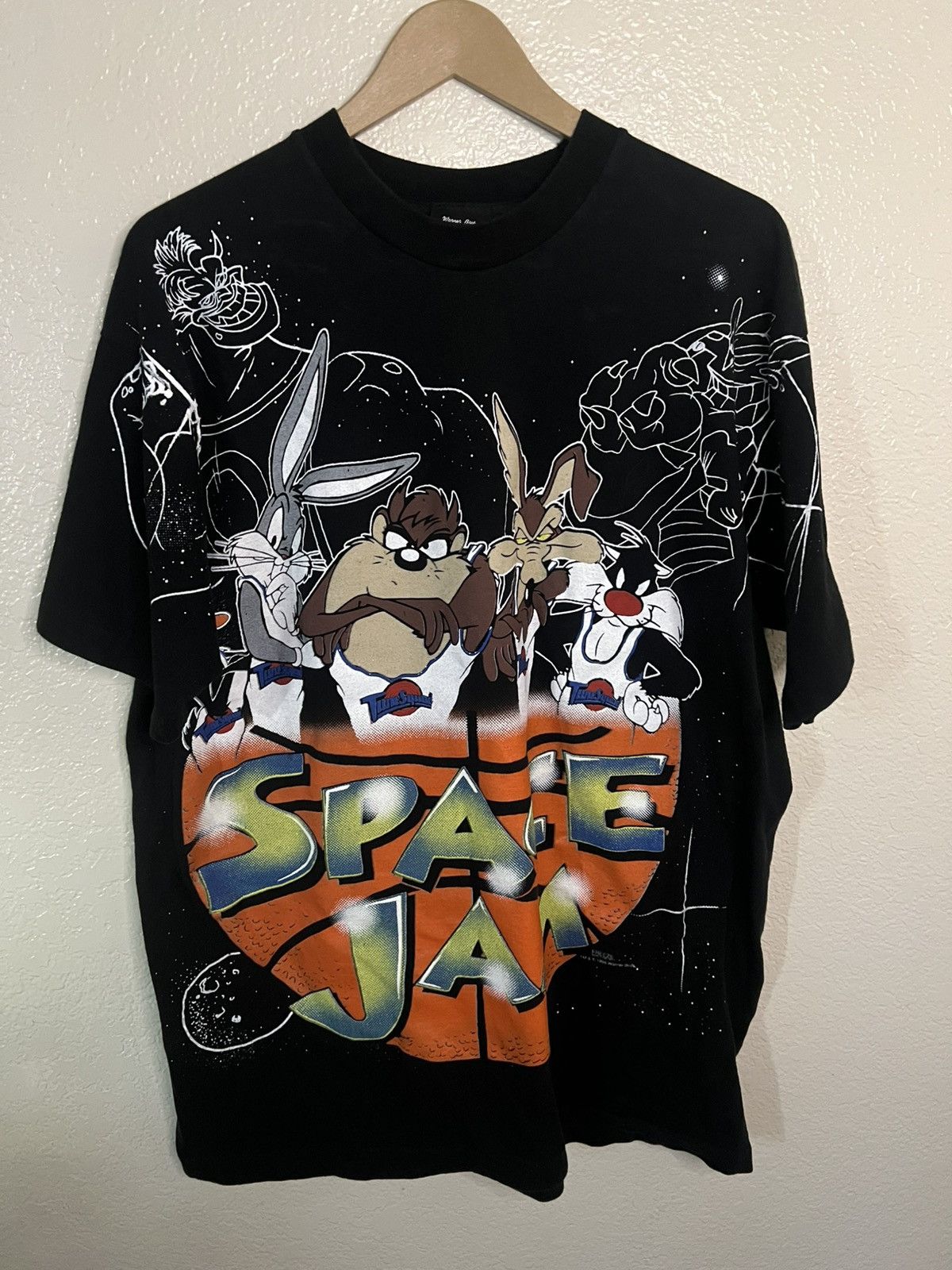 Space Jam Vintage 90s All Over Print T Shirt 2024