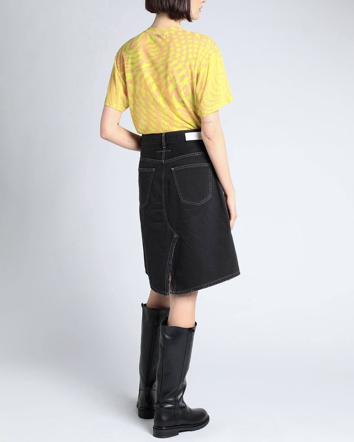 Mugler Mugler Star Semi-sheer Stretch Mesh T-shirt Size FR 36 Lime Size XS / US 0-2 / IT 36-38 - 3 Thumbnail