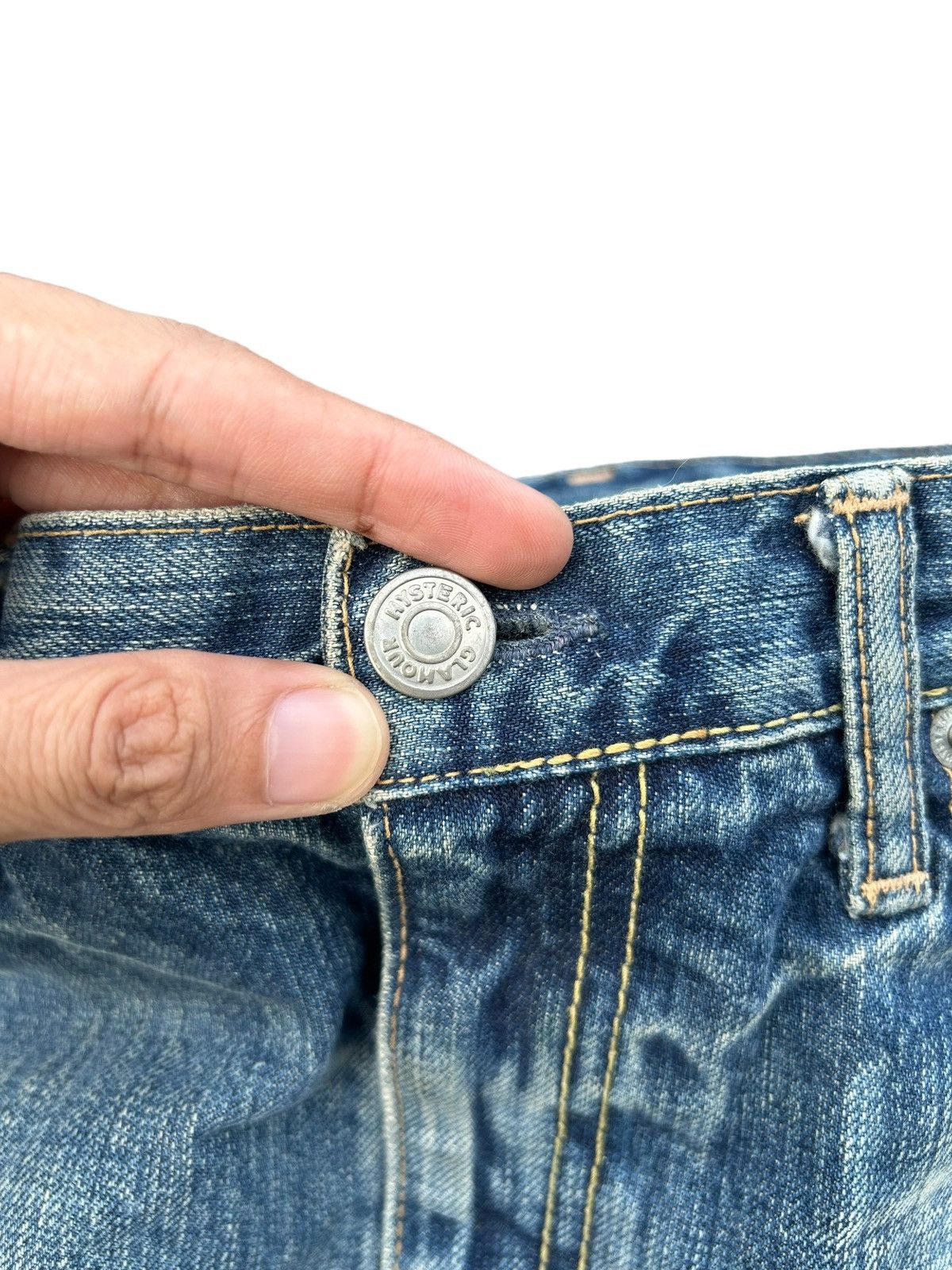 Hysteric Glamour × Japanese Brand × Kapital Hysteric Glamour Vintage distressed Skirt Jeans🎌☠️ Size 29" - 6 Thumbnail
