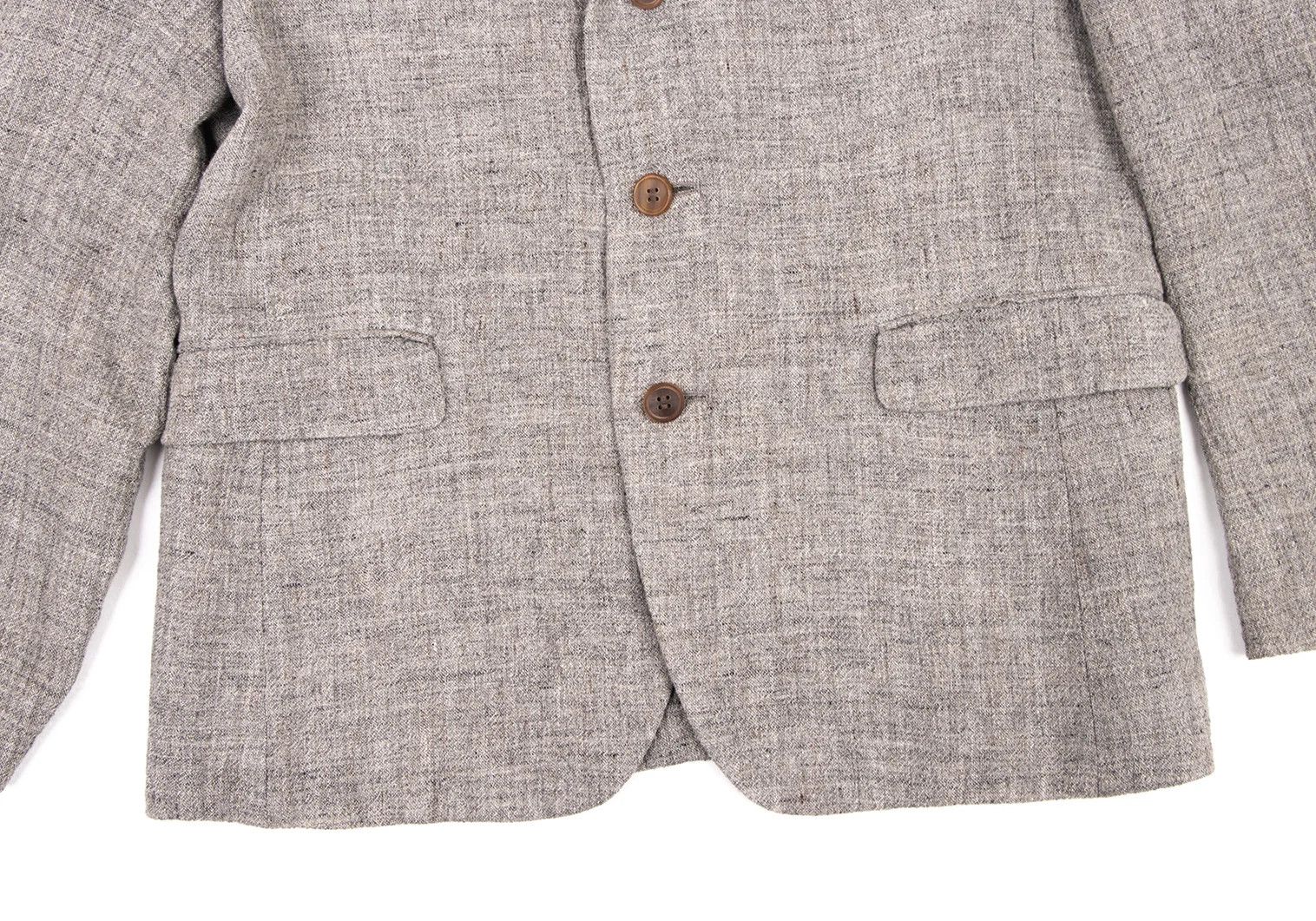 Issey Miyake Linen 3B Jacket in Gray with Some Discoloration Size US S / EU 44-46 / 1 - 9 Thumbnail
