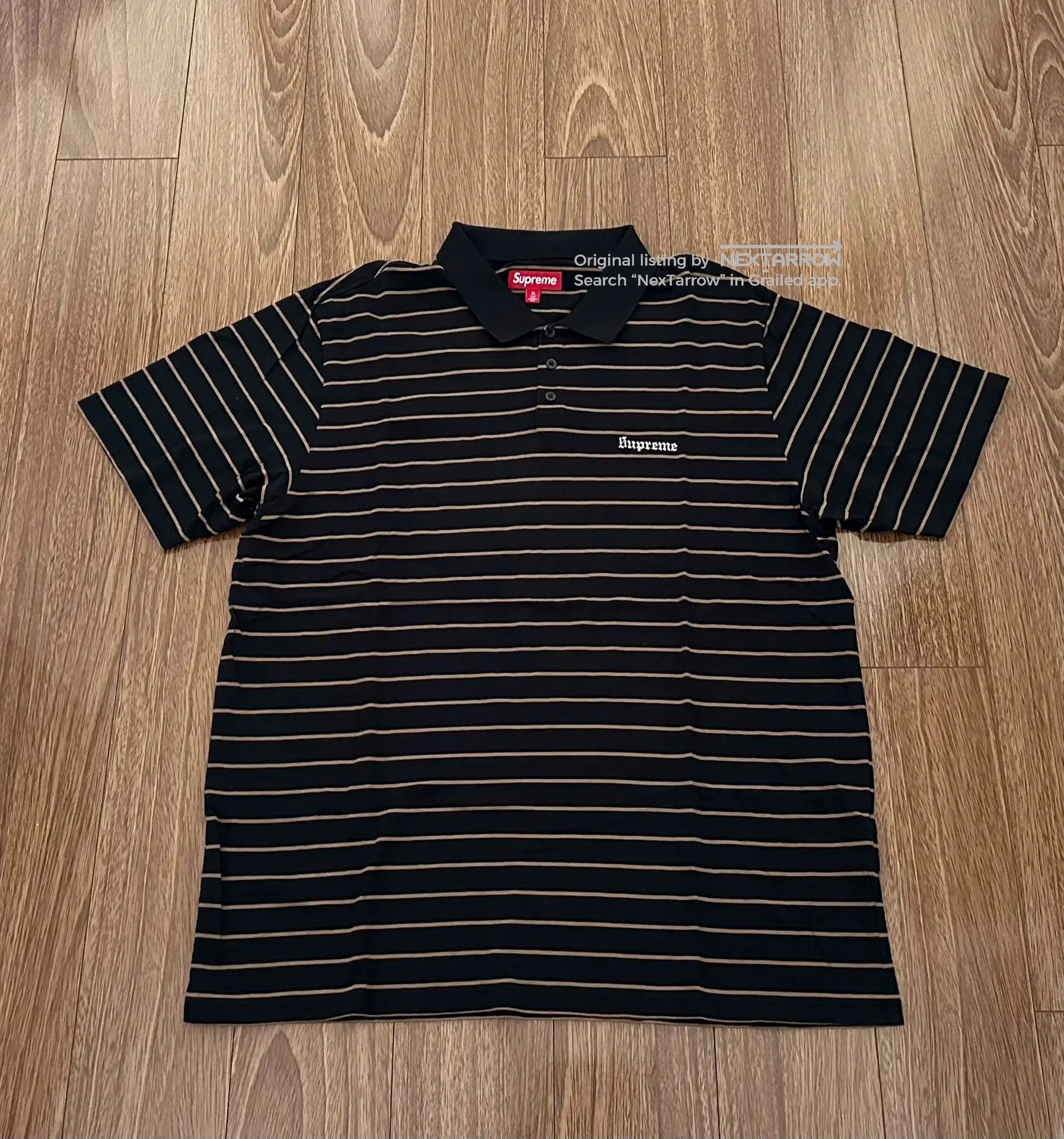 Supreme Washed Stripe Polo | Grailed
