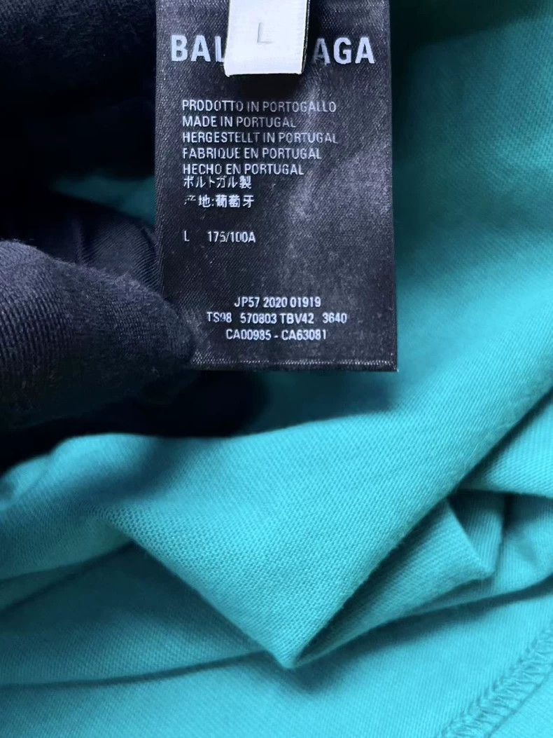 Balenciaga Balenciaga Lake green waves cola logo short sleeves Size US L / EU 52-54 / 3 - 5 Thumbnail