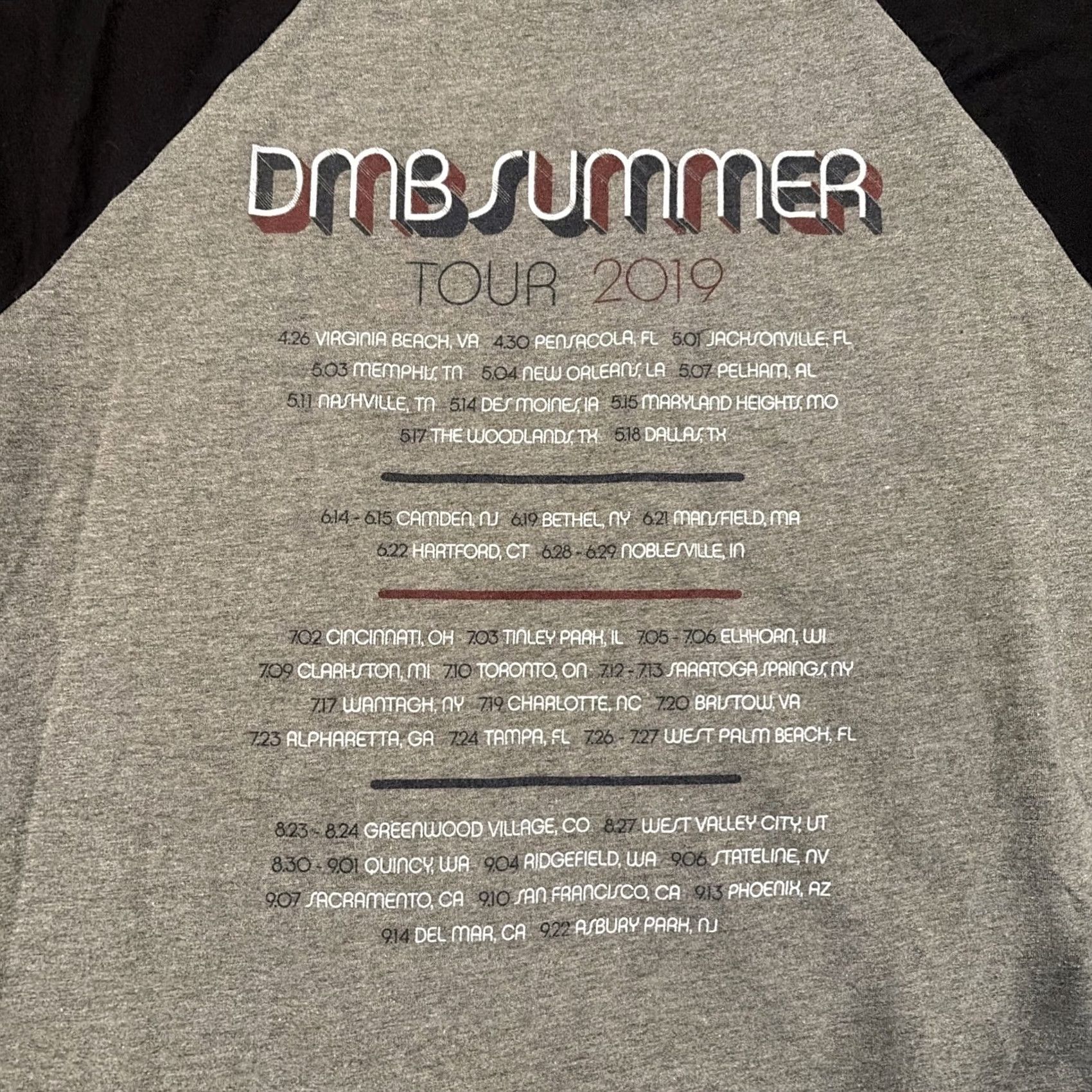 Vintage Dave Matthew’s Band Summer Tour 2019 Baseball T Shirt 3/4 Sleeve Men's XL Size US XL / EU 56 / 4 - 5 Thumbnail