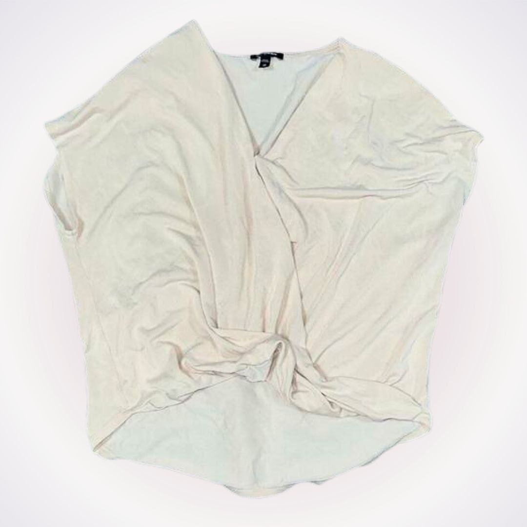 Express Express Tan Drape Front V-Neck Top | Sz XS Size XS / US 0-2 / IT 36-38 - 1 Thumbnail
