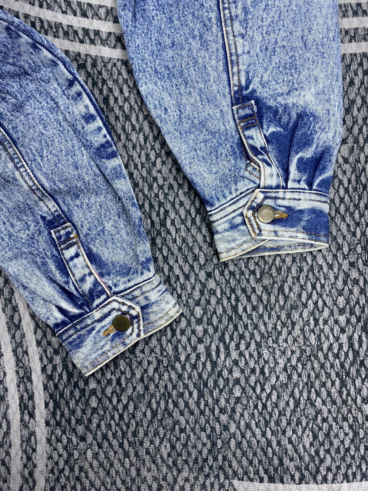 Japanese Brand Vintage Work Free Acid Blue Wash Denim Button Style Jacket Size US M / EU 48-50 / 2 - 11 Thumbnail
