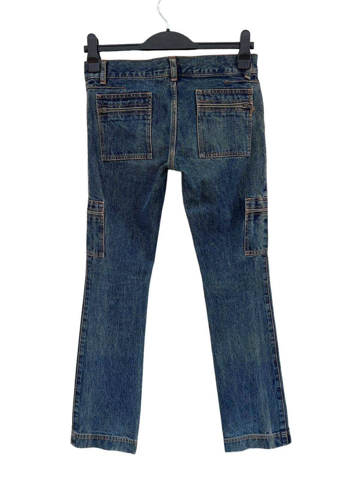 Vintage EDGE ON ALL Japan 6 Zipper Pockets Denim Slim Flare Jeans Size US 29 - 14 Thumbnail