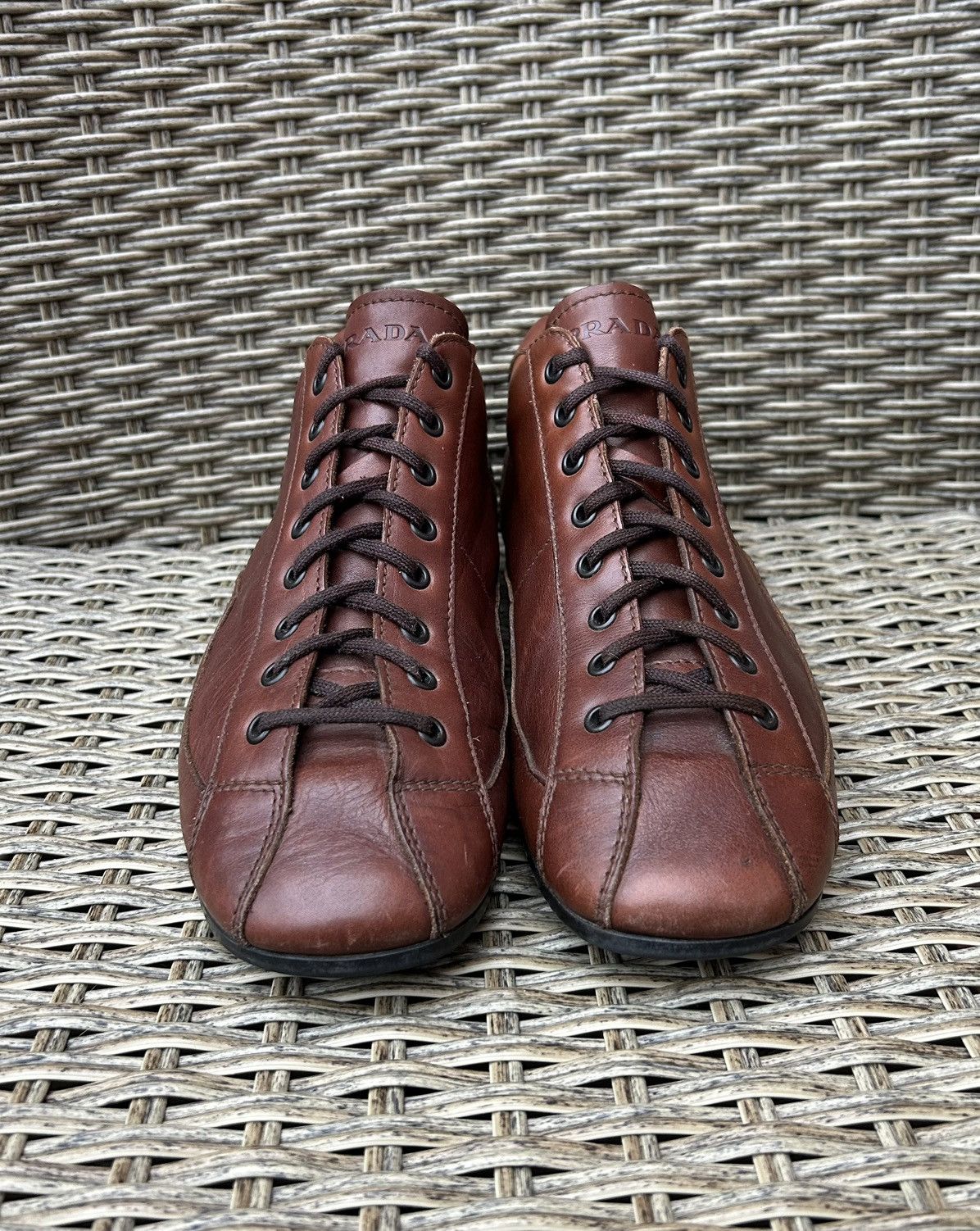 Car Shoe The Original Car Shoe By Prada Leather Brown Shoes Sneakers Size US 7.5 / EU 40-41 - 3 Thumbnail