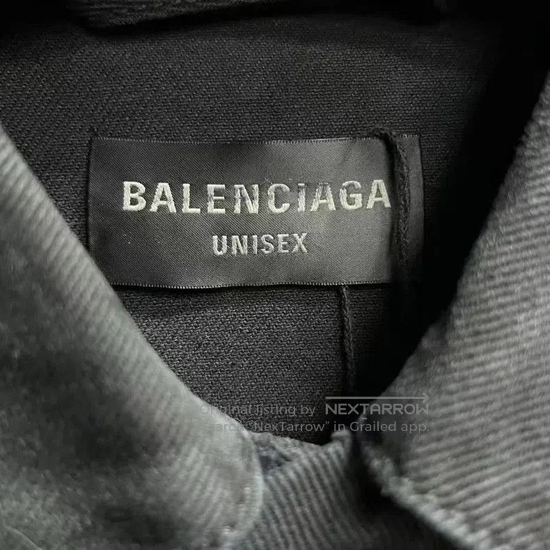 Balenciaga Balenciaga Black Logo Denim Jacket. Size US XS / EU 42 / 0 - 3 Thumbnail