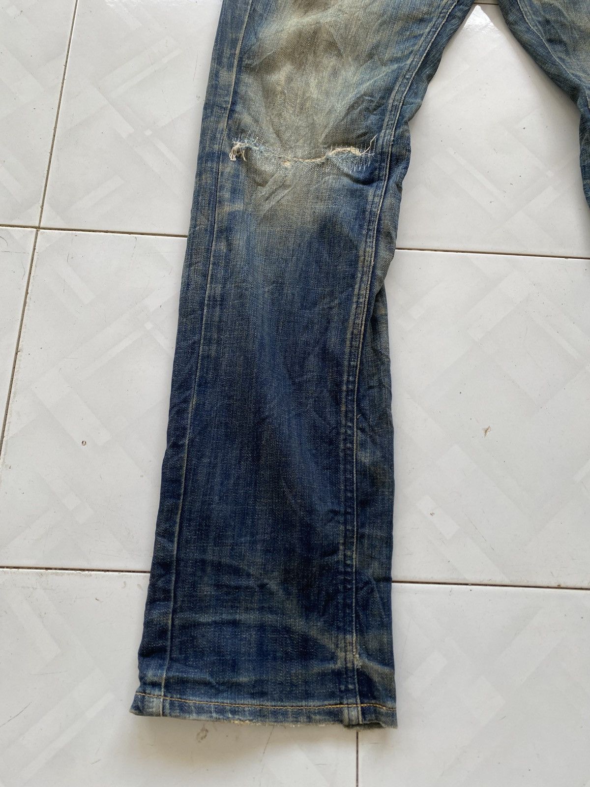 Lee Lee x TK Mixpice Purple Yarn Thrased Denim Size US 34 / EU 50 - 3 Thumbnail