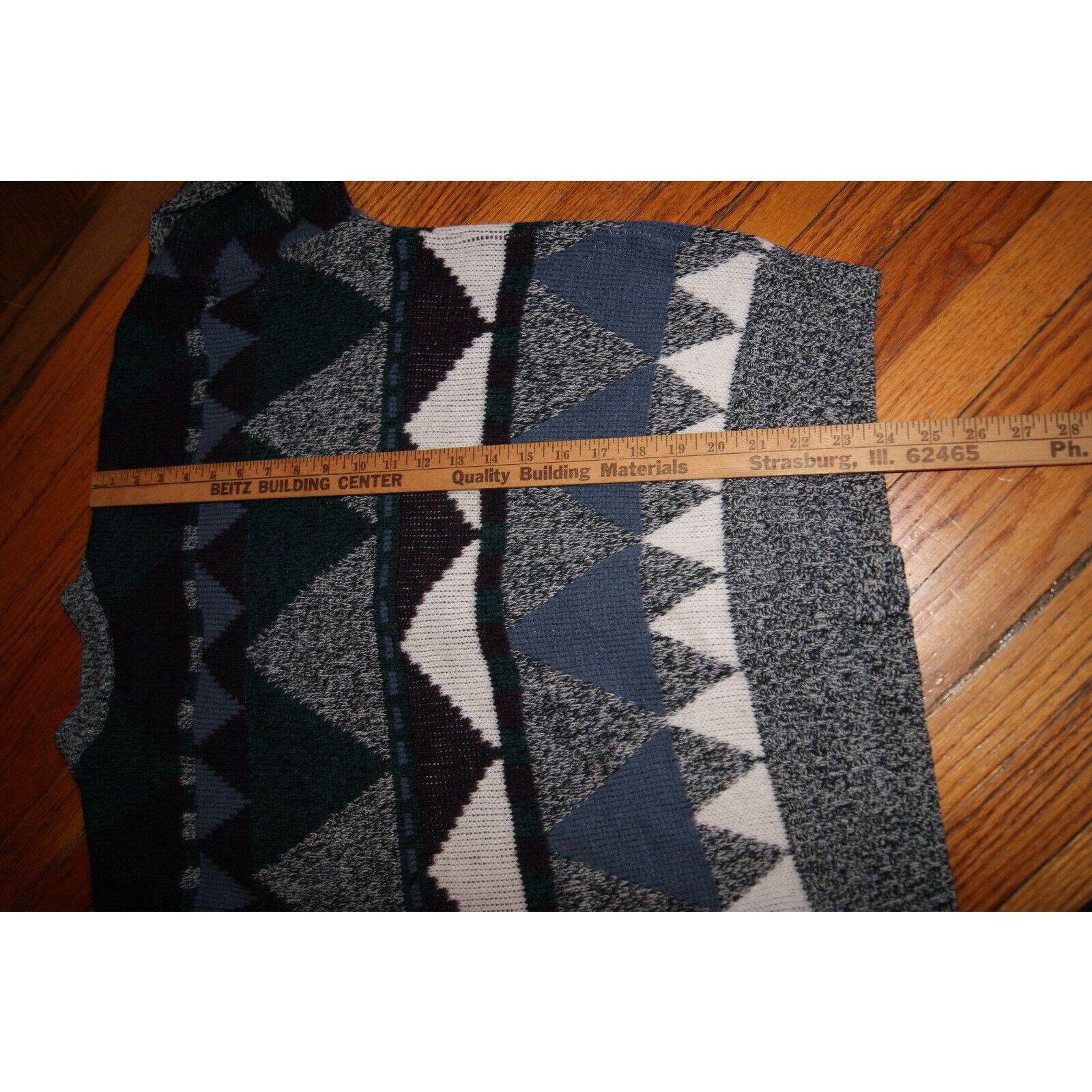 Other VTG Campus Grandpa Knit Cardigan Sweater L Geometric 90s Size US L / EU 52-54 / 3 - 7 Thumbnail