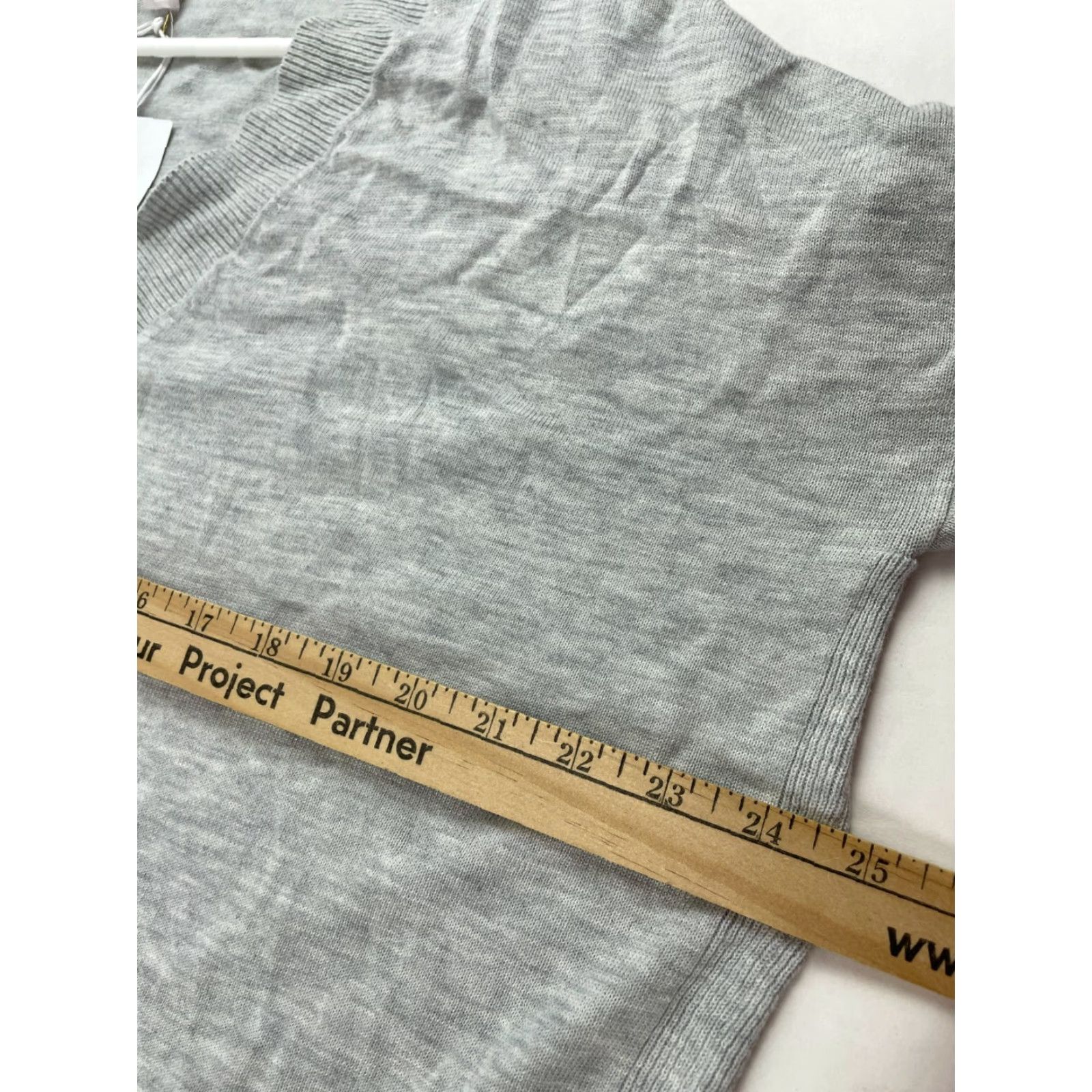 Vintage Chelsea28 Sweater Women Gray Long Sleeve Pullover V-Neck Rib Edge NWT Size M Size M / US 6-8 / IT 42-44 - 4 Thumbnail