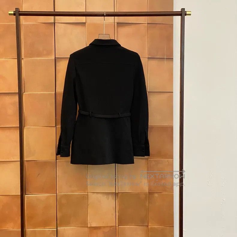Valentino Valentino Black belted shirt dress Size M / US 6-8 / IT 42-44 - 2 Thumbnail